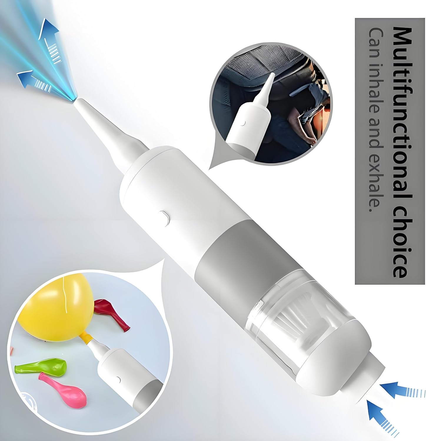 Car Vacuum Cleaner, Keyboard Cleaner,Cordless Handheld Vacuum, 3300Pa Suction Power, 120W Input, 1500Mah Rechargeable Battery, Portable Mini Vacuum for Car and Home, Available in White-Grey. image number 2