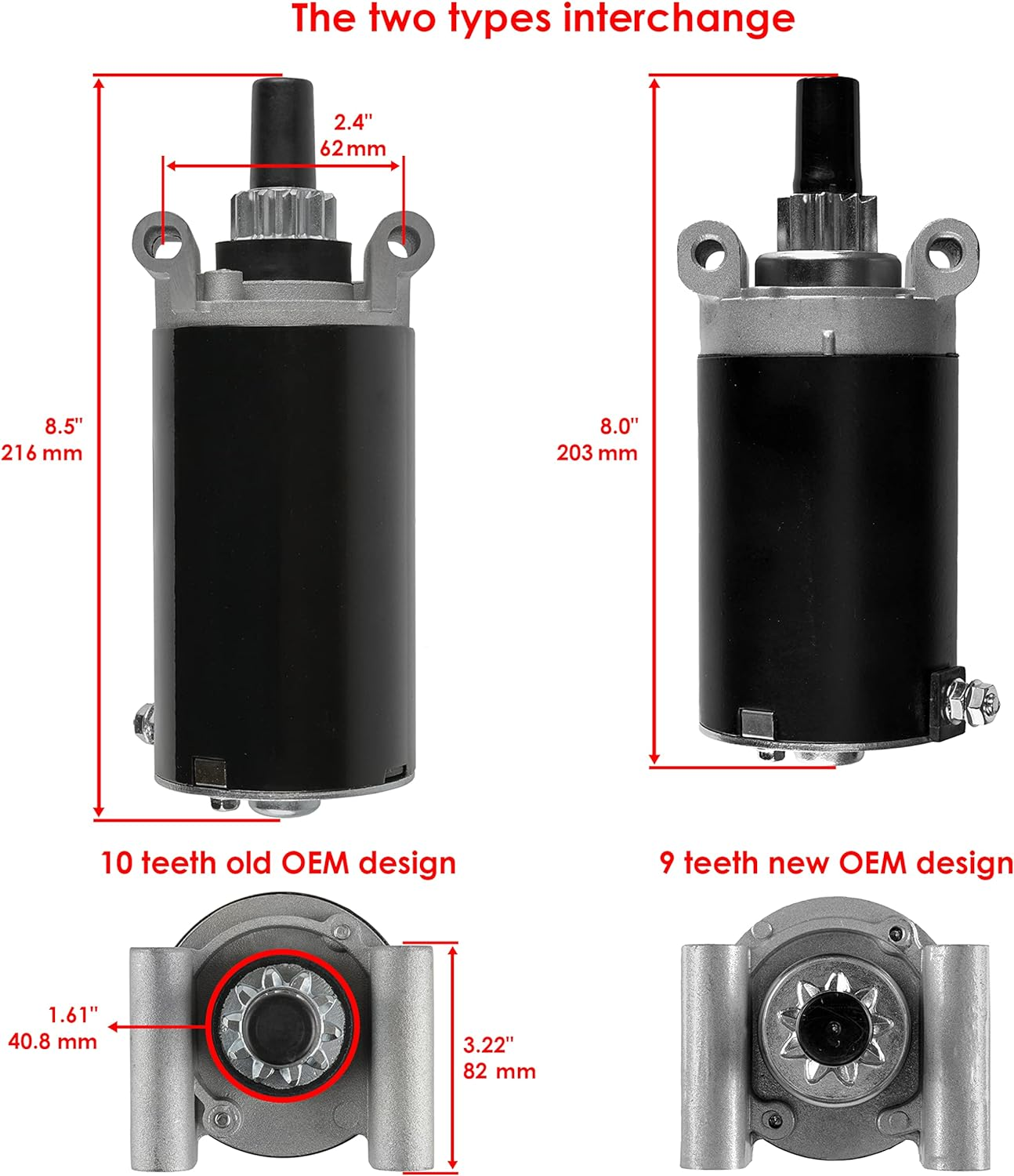 Caltric Compatible with Starter Kohler Courage Twin Sv730 Sv735 Sv740 Sv810 Sv 730 735 740 810 image number 6
