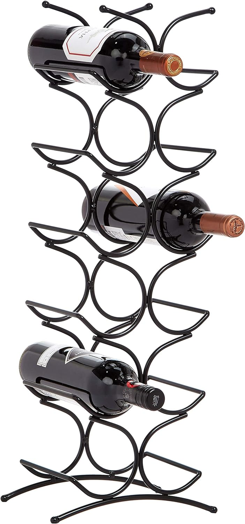 Amazon Basics Wine Rack for 12 Bottles, Black image number 2