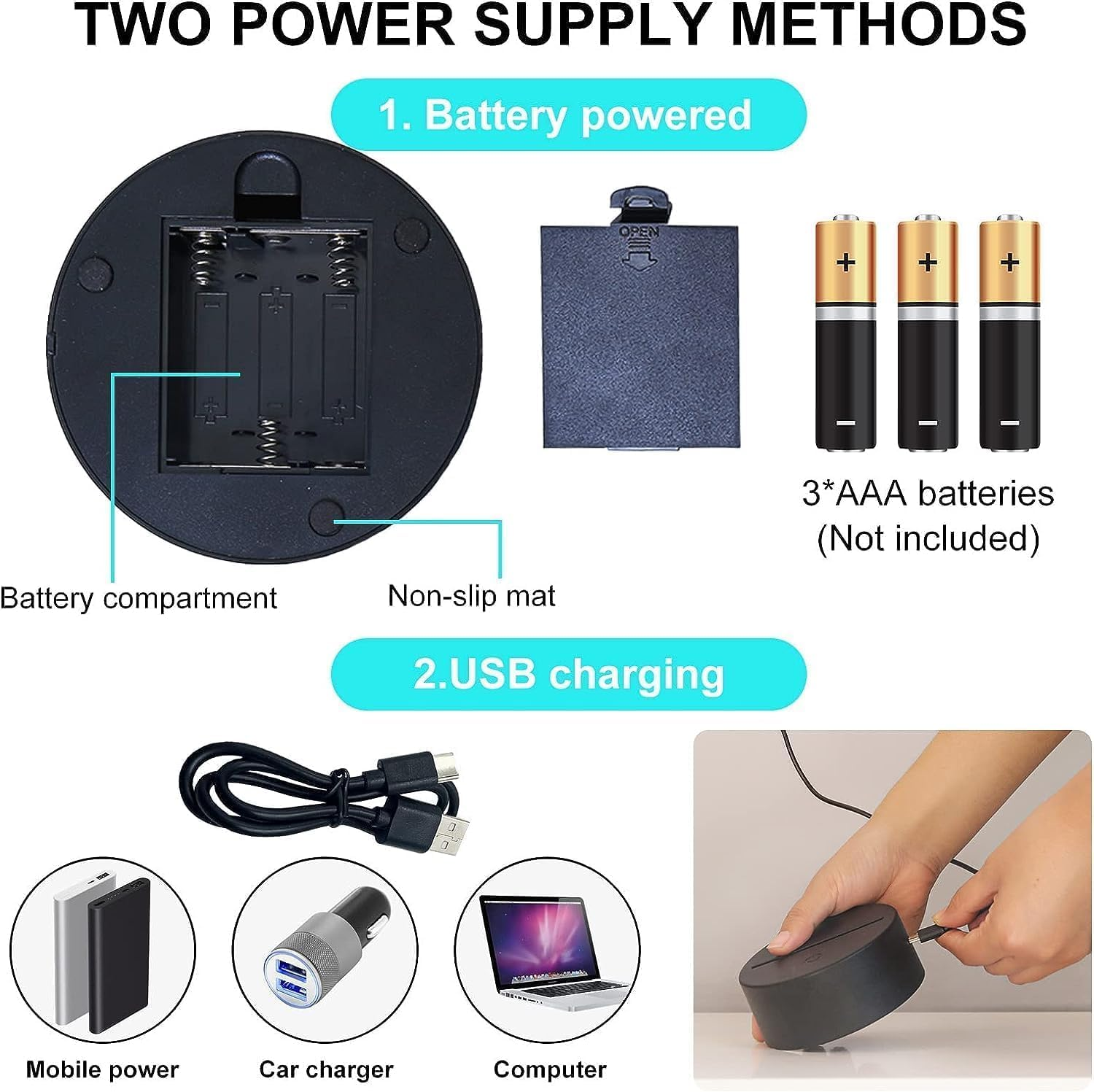 BIRBANN Horse Lamp, 3D Night Lamp Children with Colour Changing, Intelligent Touch Horse Decorative Lamp with 7 Colours, a Gift for Girls and Boys