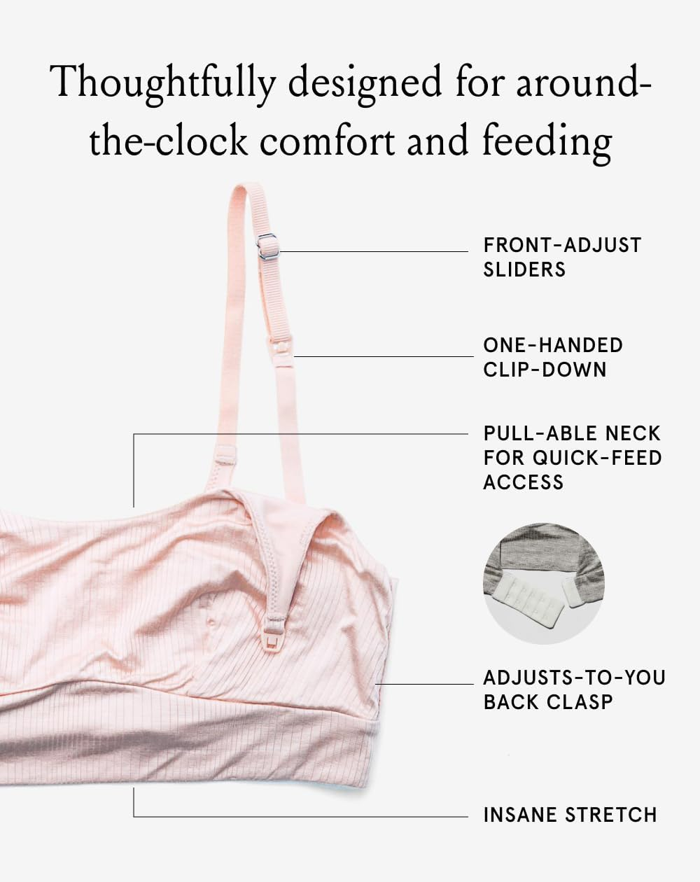 Bodily - Maternity, Nursing, Sleep Bra for Pregnancy through Breastfeeding - S-XL