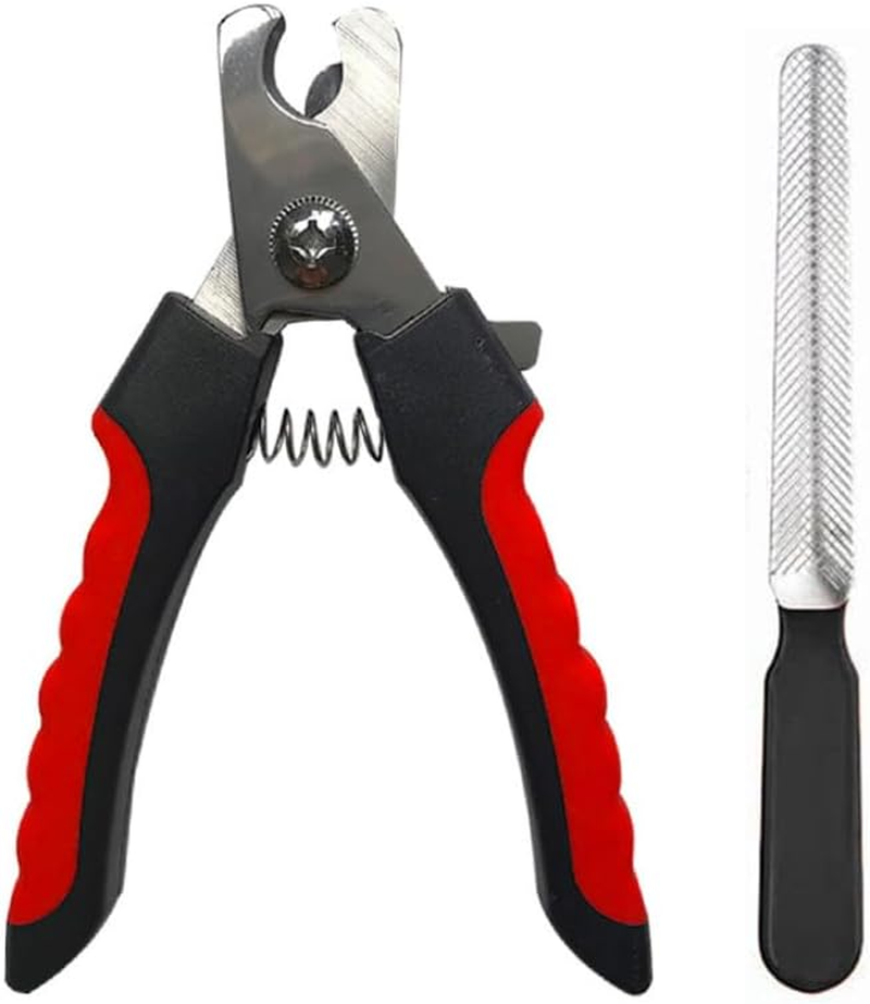 AIMALL Pet Dog & Cat Nail Clippers with Nail File &ndash; Professional Toe Trimmer Clipper Grooming Tool, 6.3&rdquo; Clipper & 5.5&rdquo; Nail File, Safe & Easy Grooming for Pets image number 3