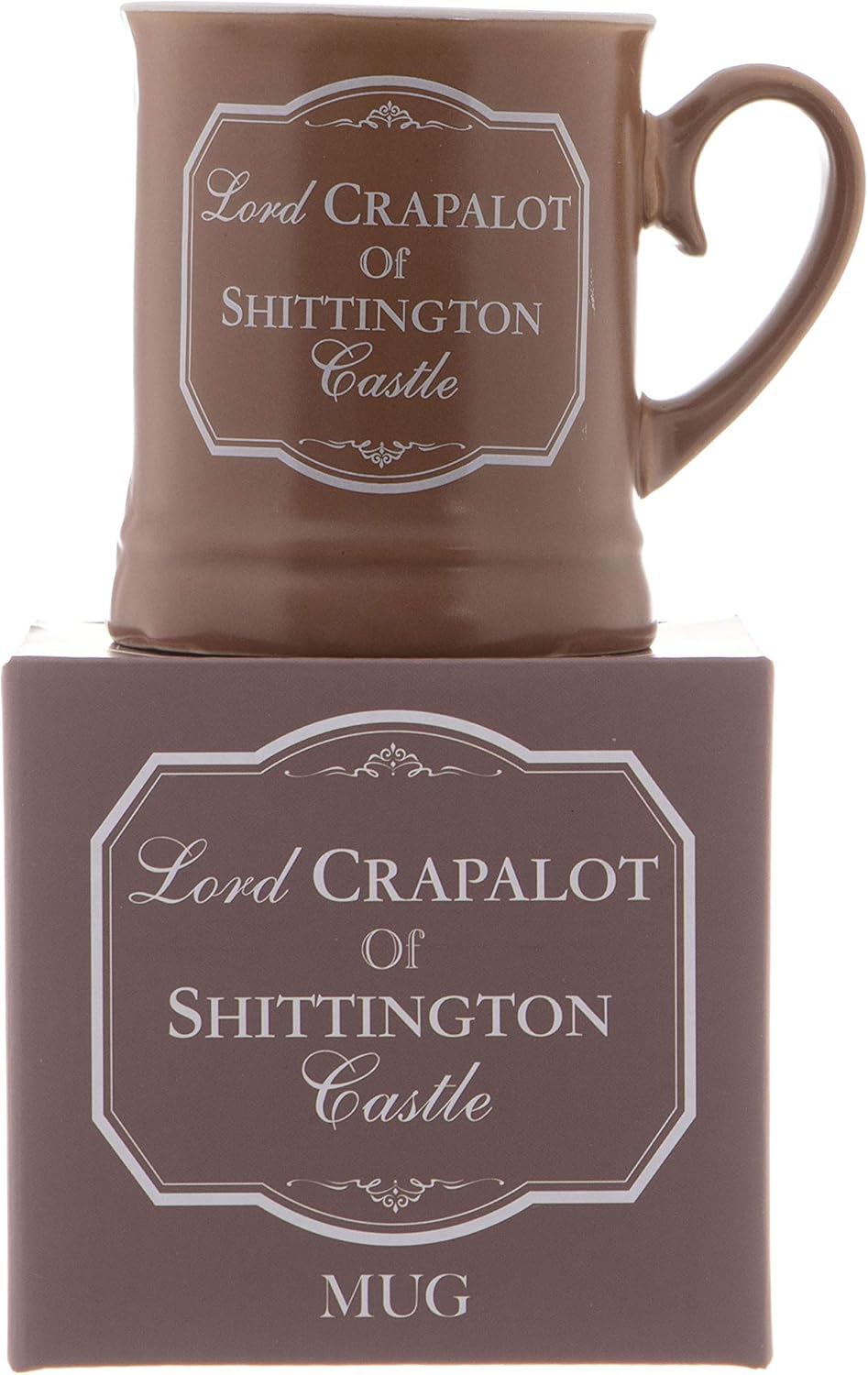Boxer Gifts Lord Crap a Lot of Shittington Castle Victoriana Mug, 295 Ml Capacity, Humorous Ceramic Mug in Gift Box, Matte Finish image number 1