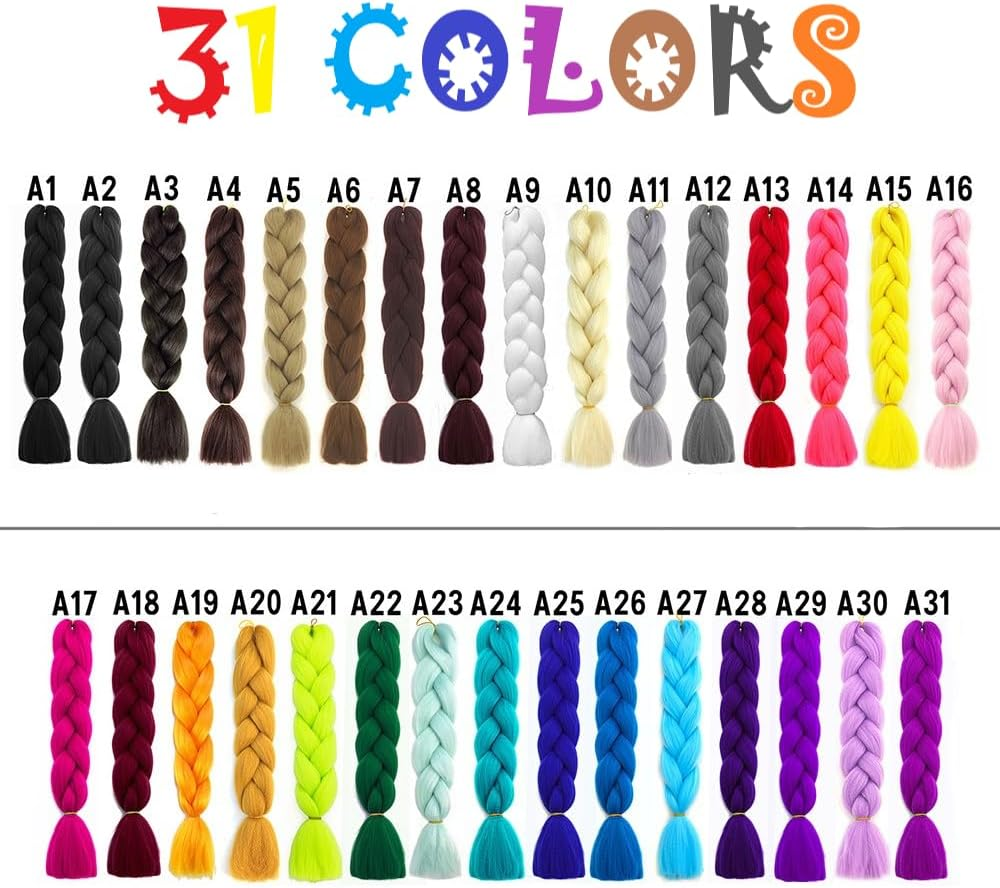 FIME. Kanekalon Jumbo Braiding Hair Extensions High Temperature Fiber Crochet Twist Braids 24Inch 2Pcs/Lot (A15)