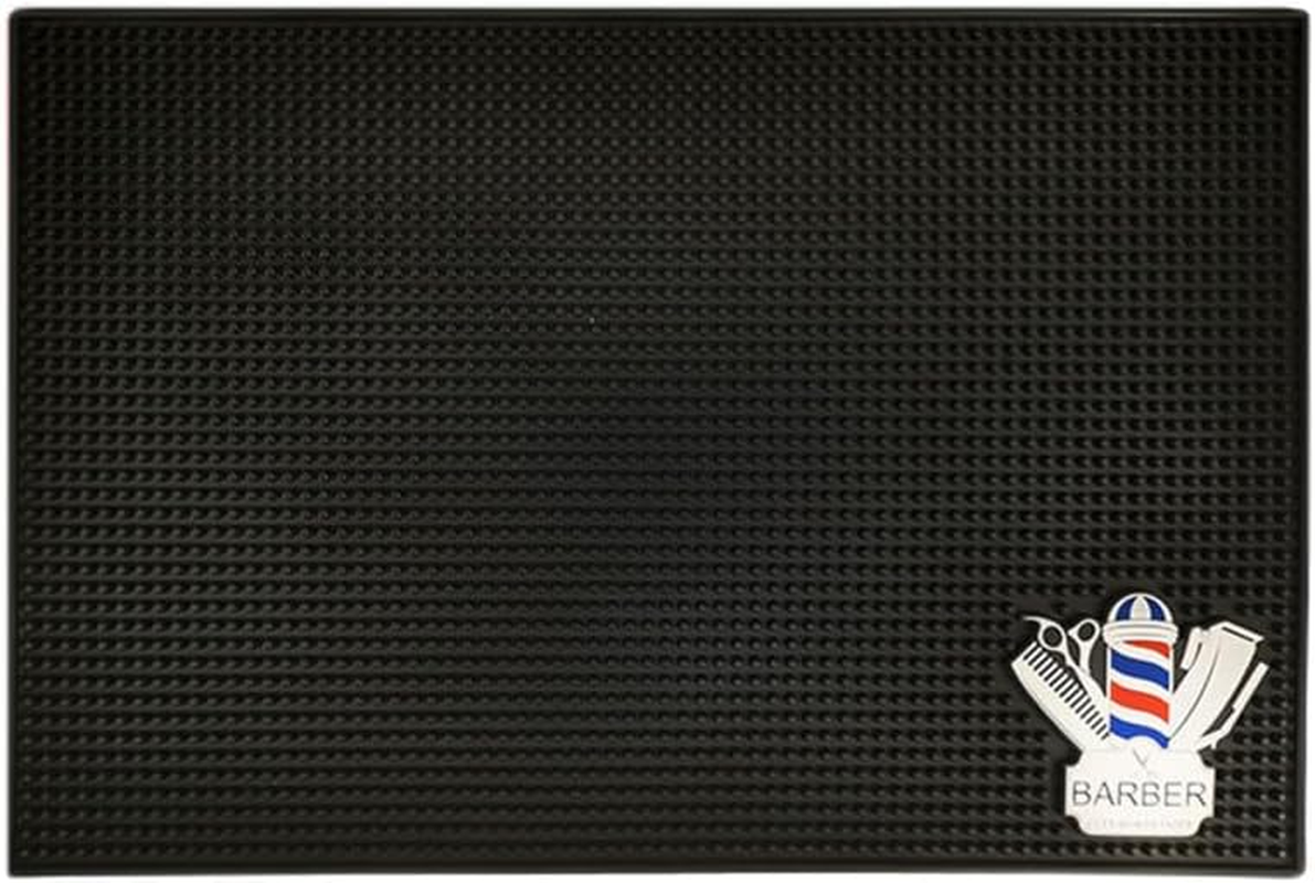 Iplusmile Silicone Barber Station Mat: 30 &times; 15 Cm Hairdressing Station Mat Non-Slip Barber Organiser Mat Professional Salon Hair Tools for Clipper Scissors and Comb image number 6