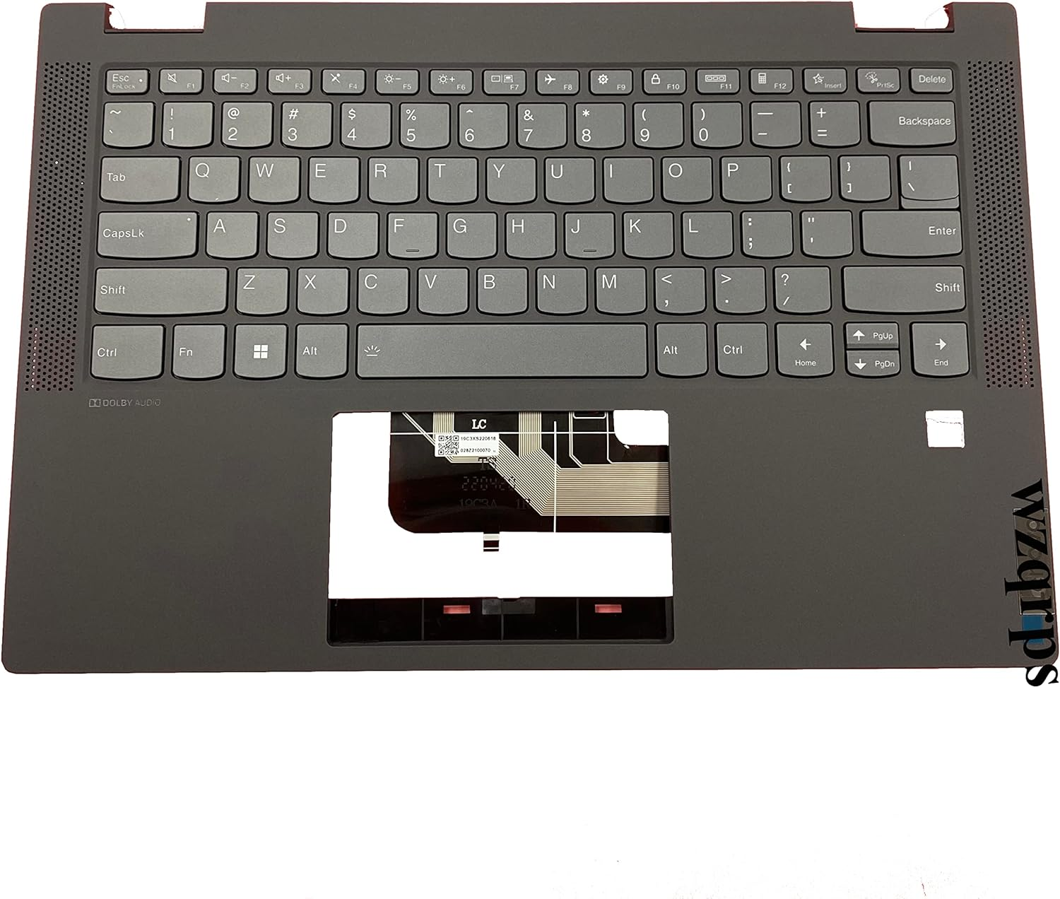 Wzqrps Replacement Laptop Upper Case Palmrest Backlit Keyboard Touchpad Assembly Part for Le Novo Flex 5-14IIL05 ARE05 ITL05 5CB0Y85490 Gray image number 1