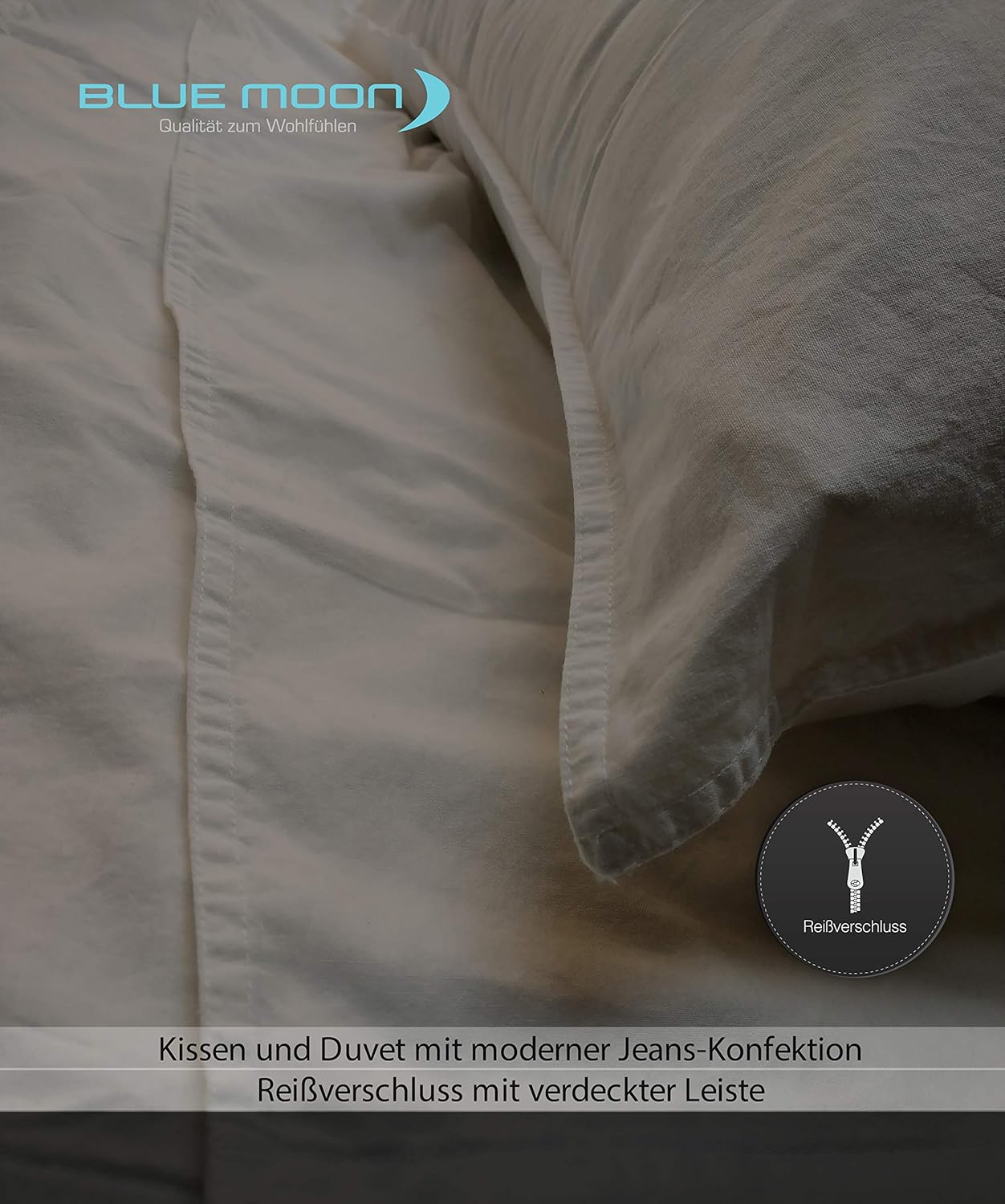 Bed Linen Organic Renforce Stone-Washed 100% Cotton - Modern Used Look Linen Look (Grey, 200 X 220 Cm) image number 1