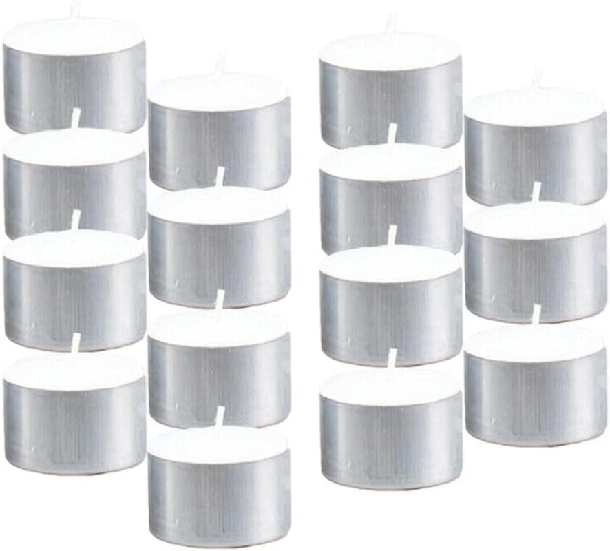 Leona Co Tea Lights Candles 15 Pack[4 Hours Long Burning][Burn Clean] Unscented White Tealight Candles Small Mini Tea Candles White Bulk Tea Light Candles for Wax Melt Warm Tea Coffee Power Outages image number 2