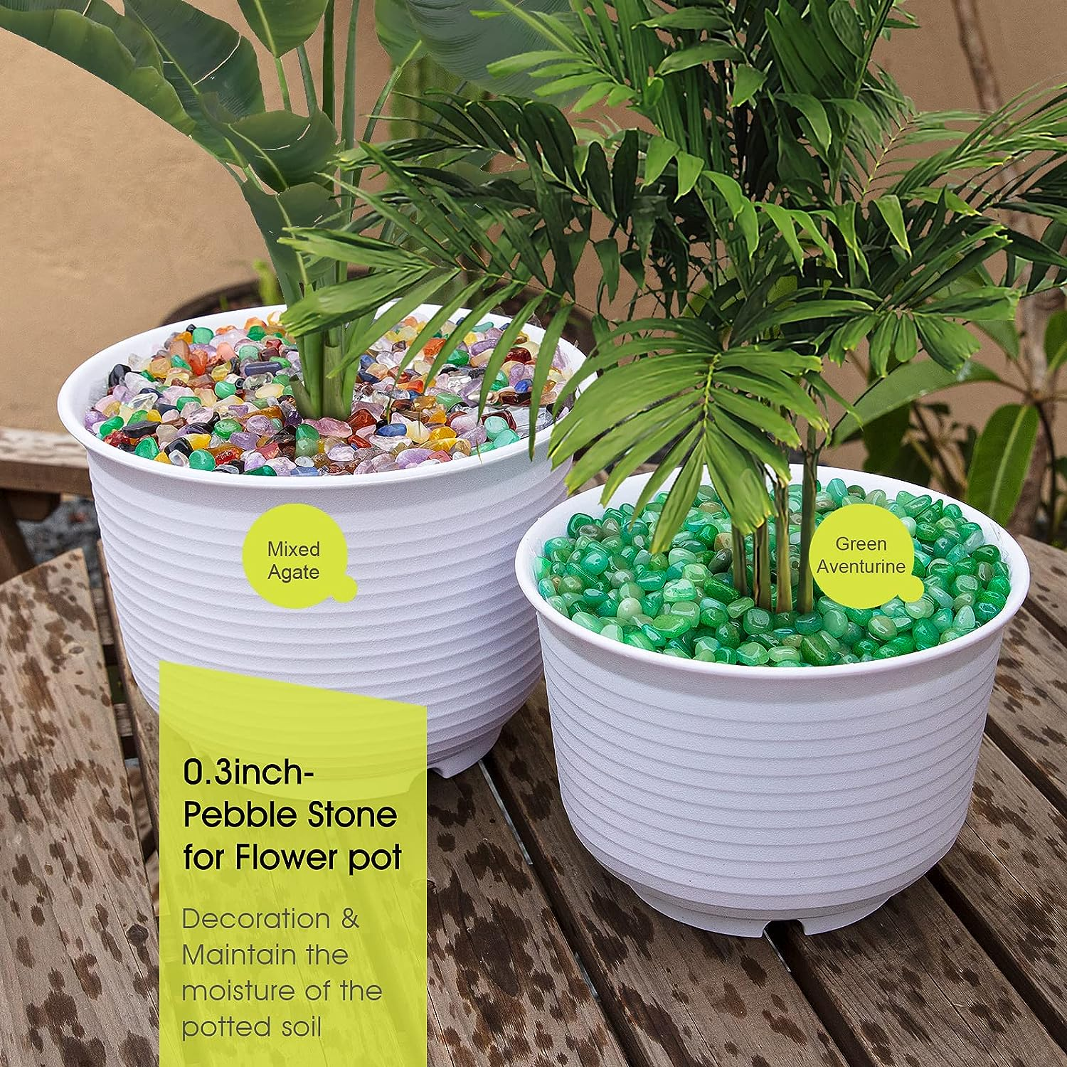 RIFNY Colorful Crystal Decorative Rocks 0.3" Polished Stones for Vase Filler Aquarium Fish Tank Gravel Air Plant Flower Pots Succulents and Landscape Bottom Decor Handwork DIY Craft (1.5 LB, Color) image number 4