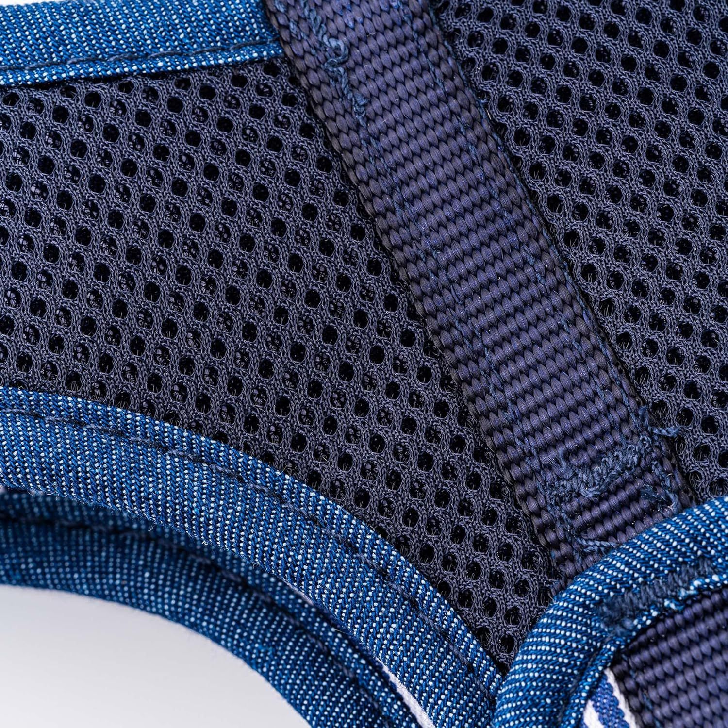 HUGO & HUDSON Dog Harness No Pull Adjustable Fabric Rear Buckle Pet Vest, Navy Striped, L image number 6