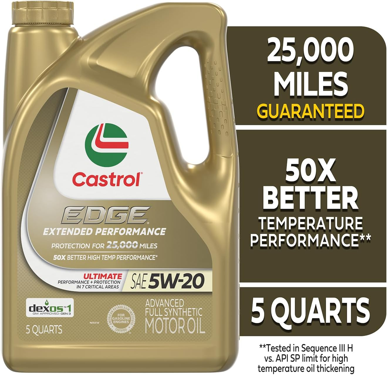 Castrol 1598EF Edge Extended Performance 5W-20 Advanced Full Synthetic Motor Oil, 5 Quart image number 5