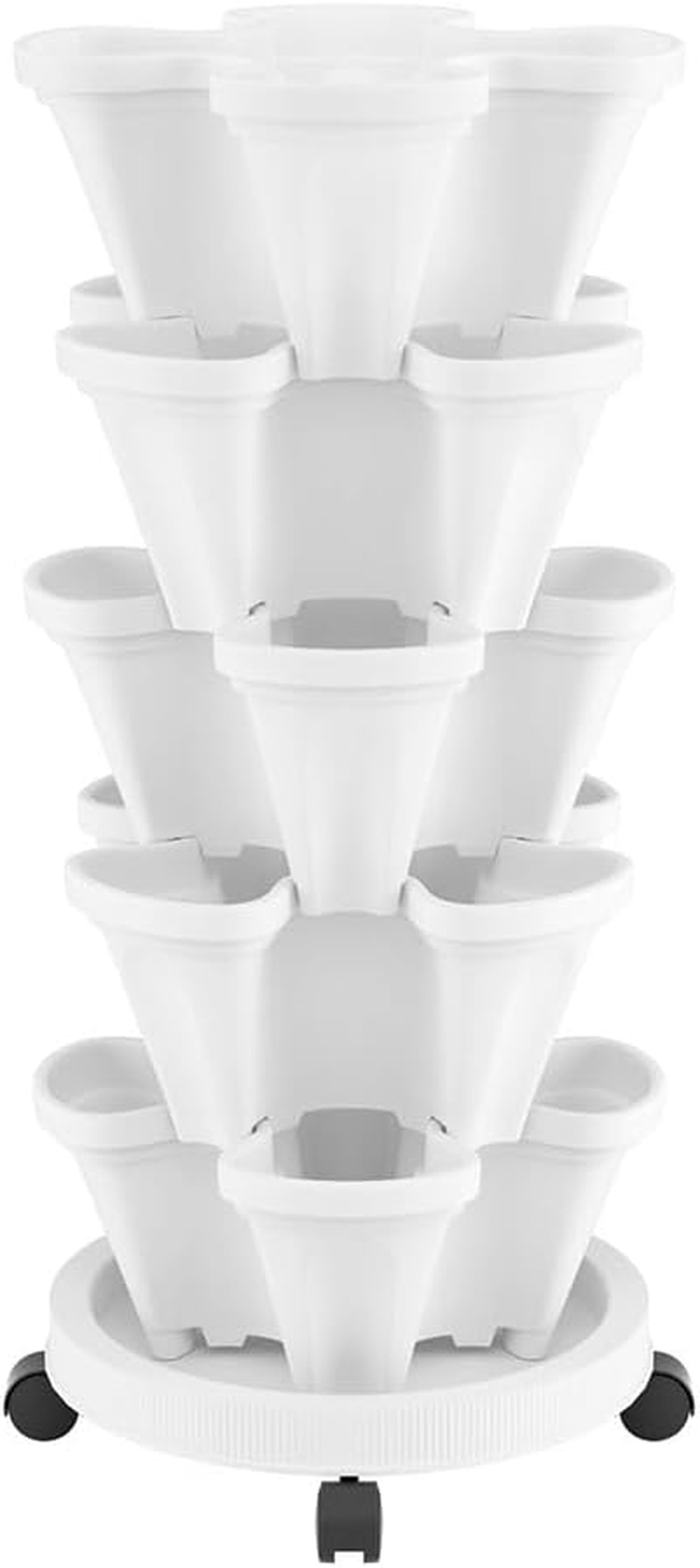 GREEN FINGERS Garden Bed 5 Tier Vertical Garden Strawberry Stackable Planters image number 5