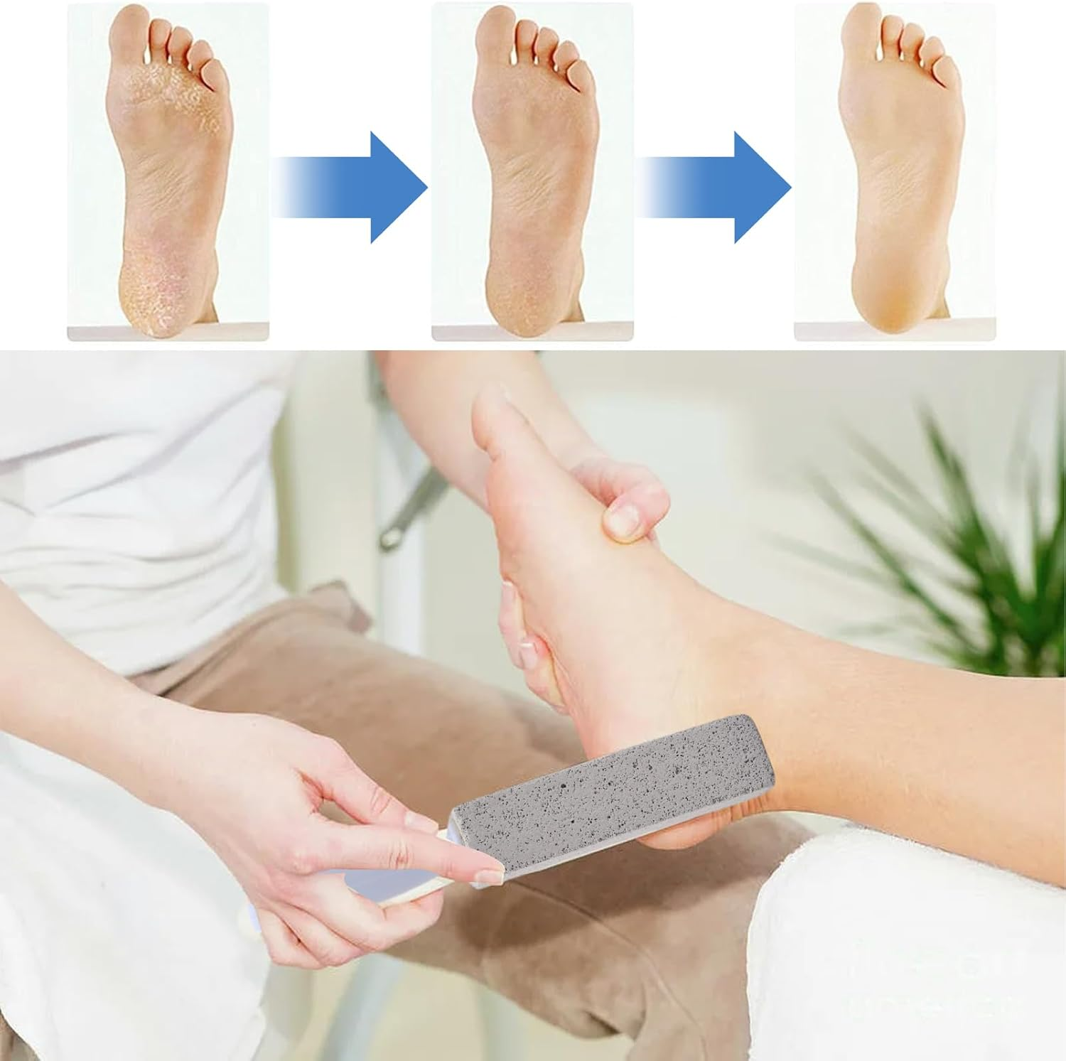 4 Pieces Pumice Stone Cleaning Stone with Handle, Pumice Stone Toilet Cleaner, Pumice Stone for Toilet, Pumice Stone Foot Care, Grill Cleaning Stone, Cleaning Stone for Toilet Kitchen Shower Bathroom Sink image number 2