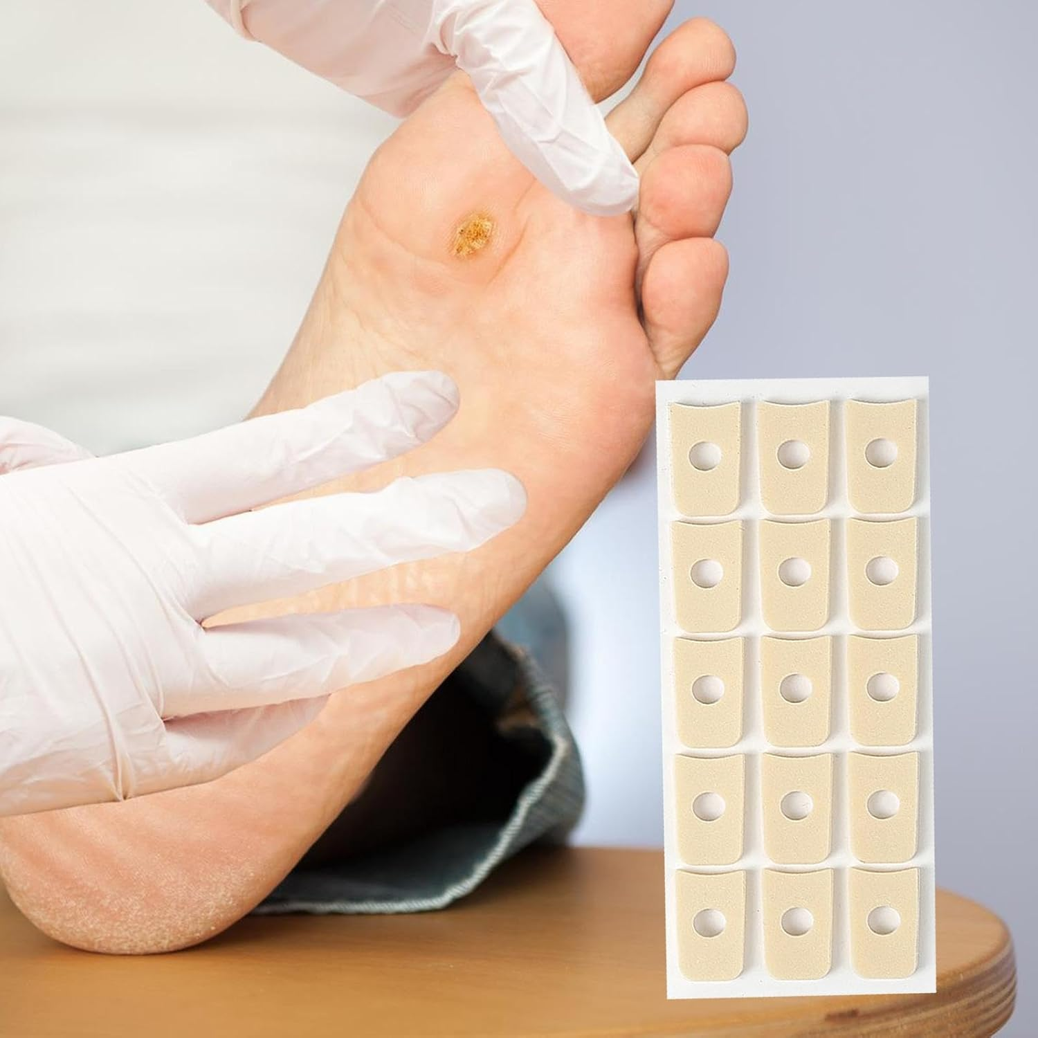 Corn Cushions | 120X Corn Protectors - Adhesive Pads, Reduce Discomfort, Pressure and Friction from Shoes, Protects Foot and Toes image number 3