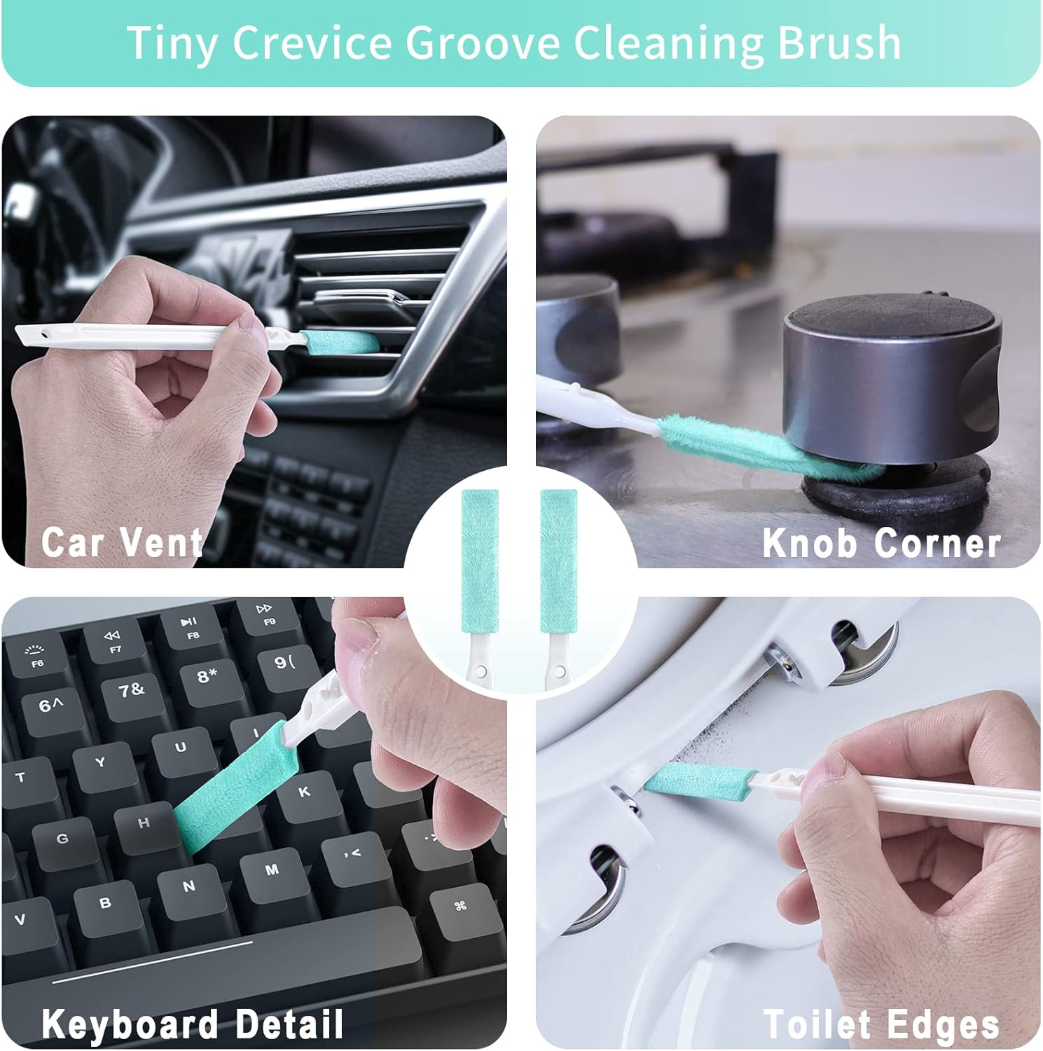 Small Cleaning Brush Tight Spaces, 8Pcs Crevice Cleaning Brushes Tool for Household Use, Tiny Cleaning Brush Mini Parts Humidifier Toaster image number 1