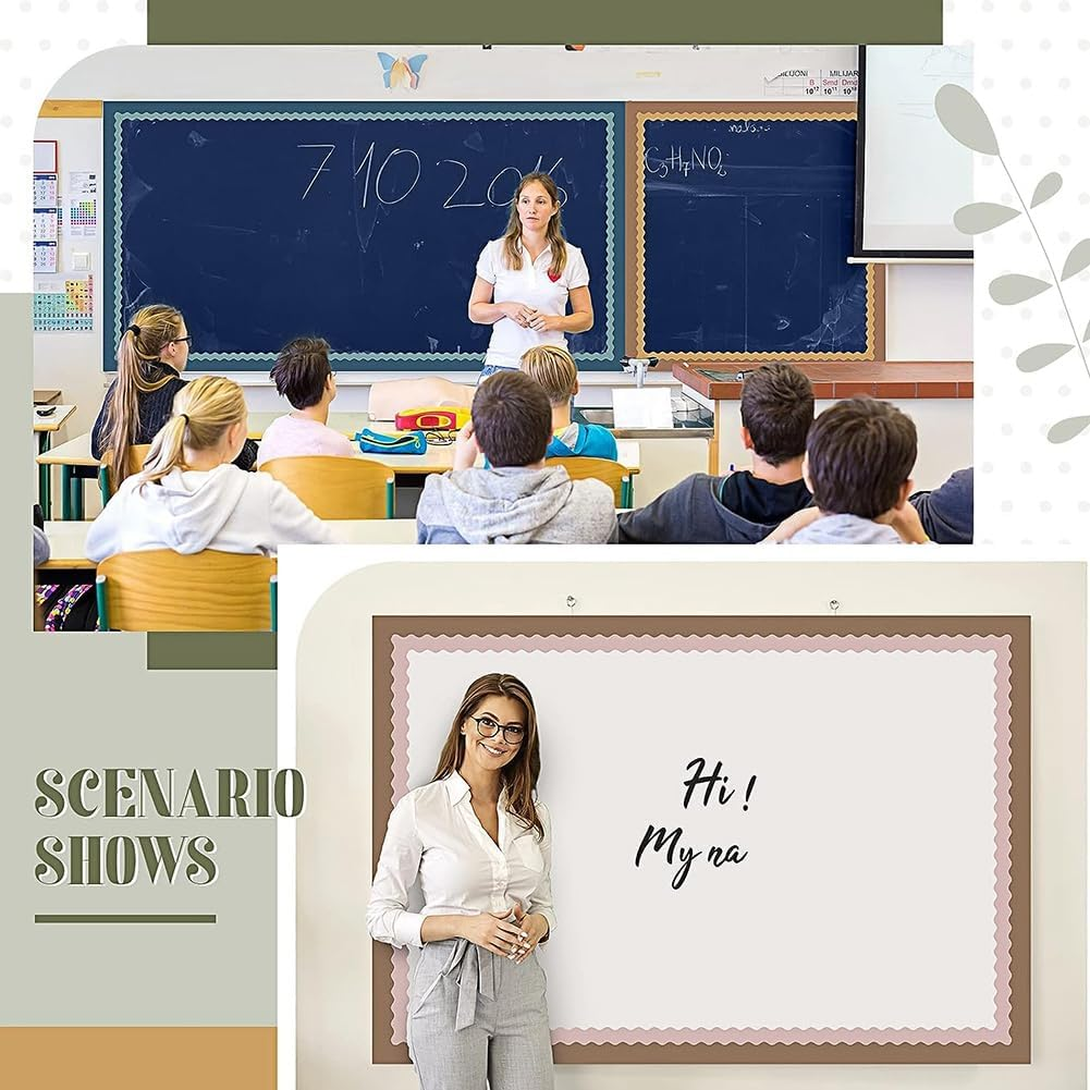 1Set for Bulletin Board Scalloped Bulletin Board for Classroom Bulletin Board Decor Paper image number 1