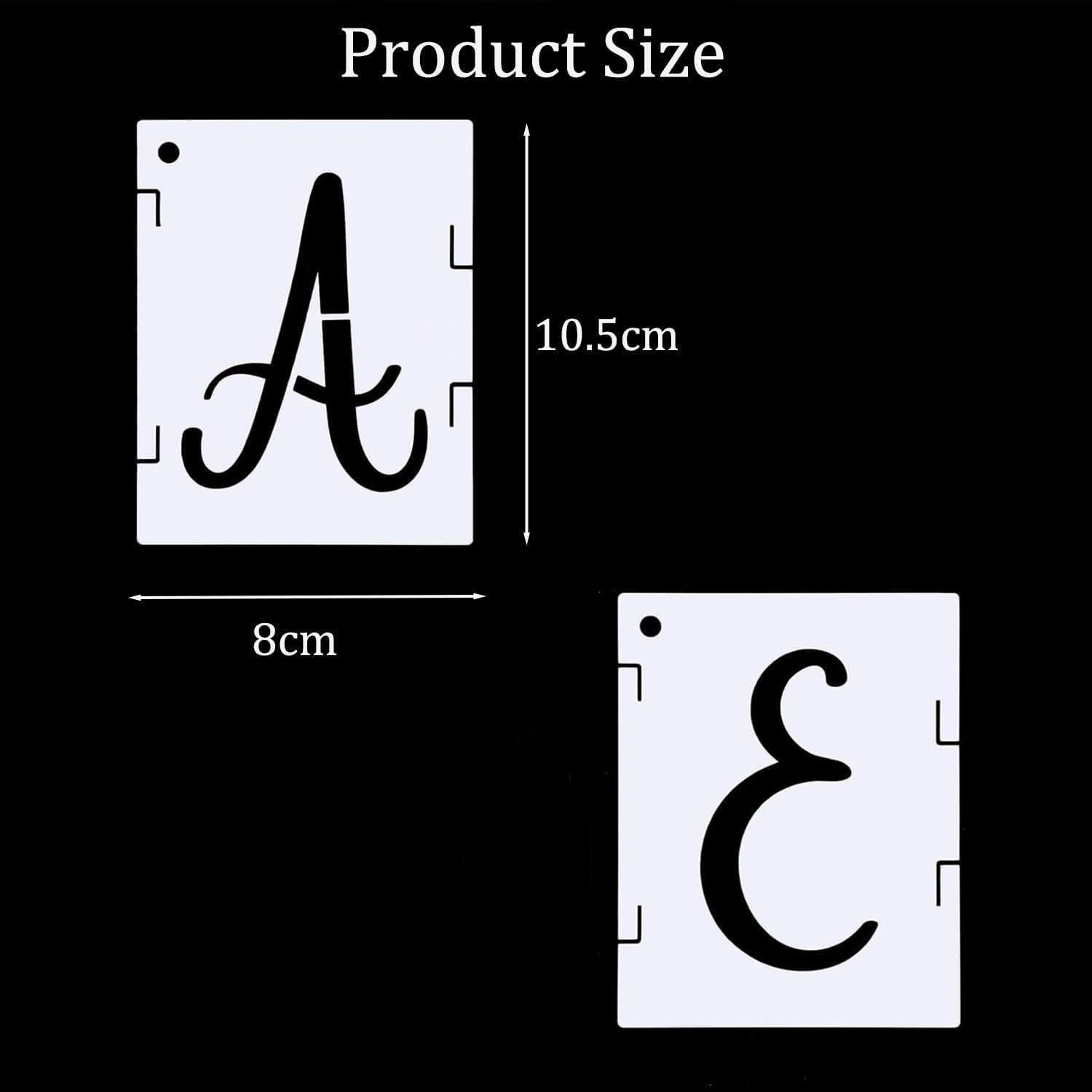 Letter Stencils, 42PCS Large Alphabet Stencils Letters, Reusable Spray Paint, Plastic Letter and Number Templates for Wall Painting DIY Art Projects Decoration