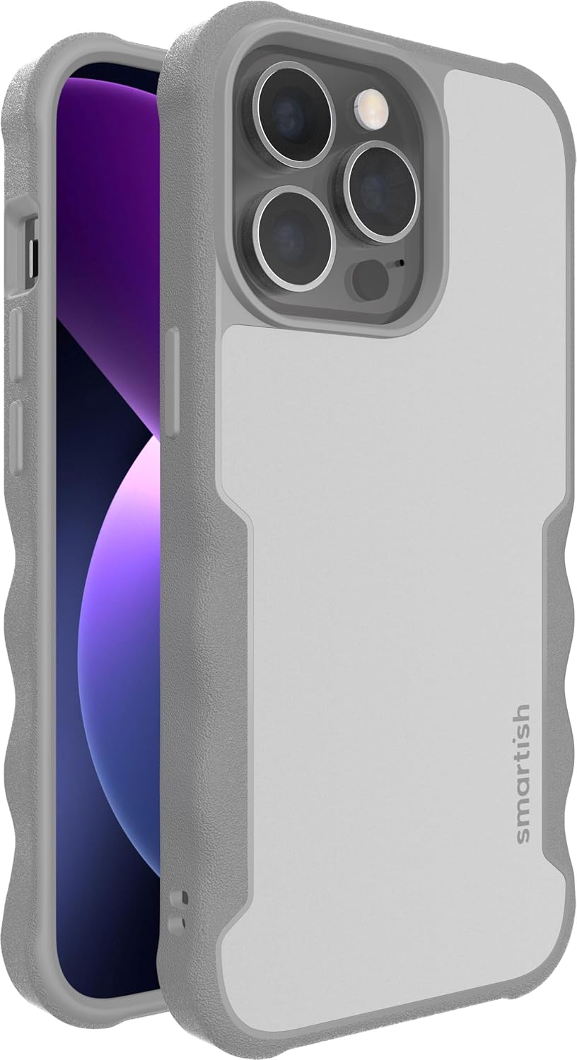 Smartish Iphone 13 Pro Protective Magnetic Case - Gripzilla Compatible with Magsafe [Rugged + Tough] Heavy Duty Grip Armored Cover W/Drop Tested Protection for Apple Iphone 13 Pro - Gray Area image number 5