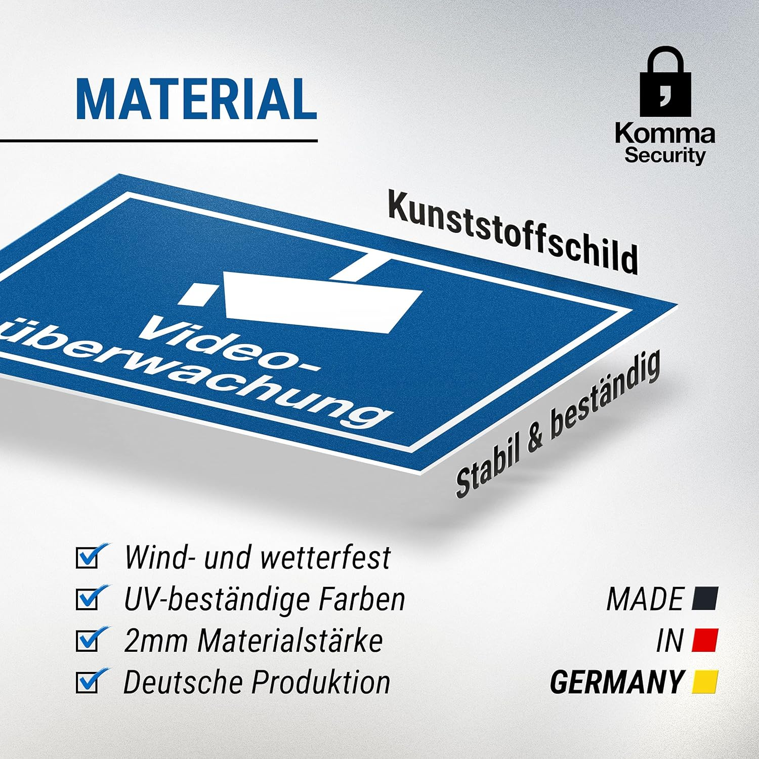 Video Surveillance Notice Sign Indoor Outdoor Warning Warning Video Surveillance Burglary Protection Notice Prevention of Burglary &ndash; Deterrence Information Sign image number 5