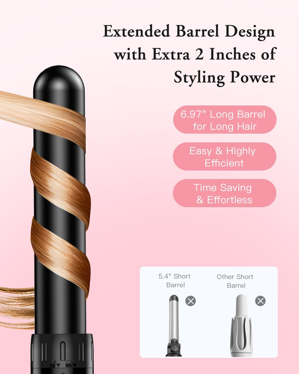 BESTOPE PRO 6-In-1 Hair Curler (10-32 Mm), Quick Heating (30), 2 Temperatures for All Hair Types, Automatic Shut-Off in 60 Minutes image number 3