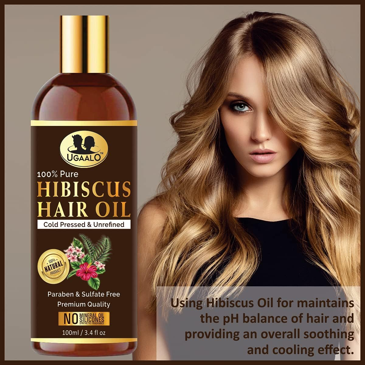 Hibiscus Flower Oil (Gudhal Ka Phool) Pure & Natural for Hair Growth, No Mineral & Paraben (100 Ml), Red