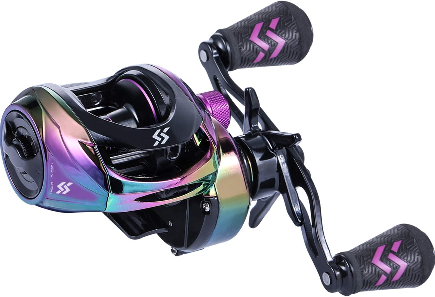 Sougayilang Baitcasting Reels - Colorful Fishing Reel, 8.0：1 Gear Ratios, 9+1 BB, Magnetic Braking System