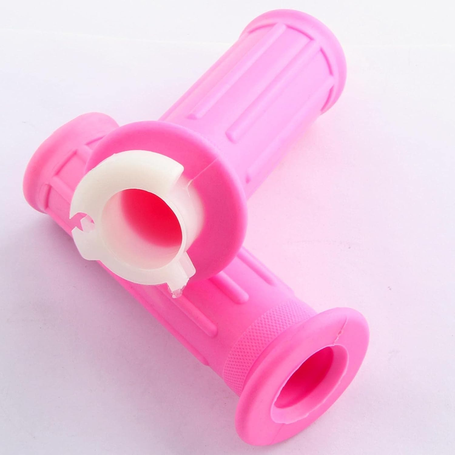 2Pcs Motorcycle Handlebar Grips, Durable Throttle Twist Grip Practical Fits for PW50 Mini Replaces Accessories, Pink - Pink image number 4