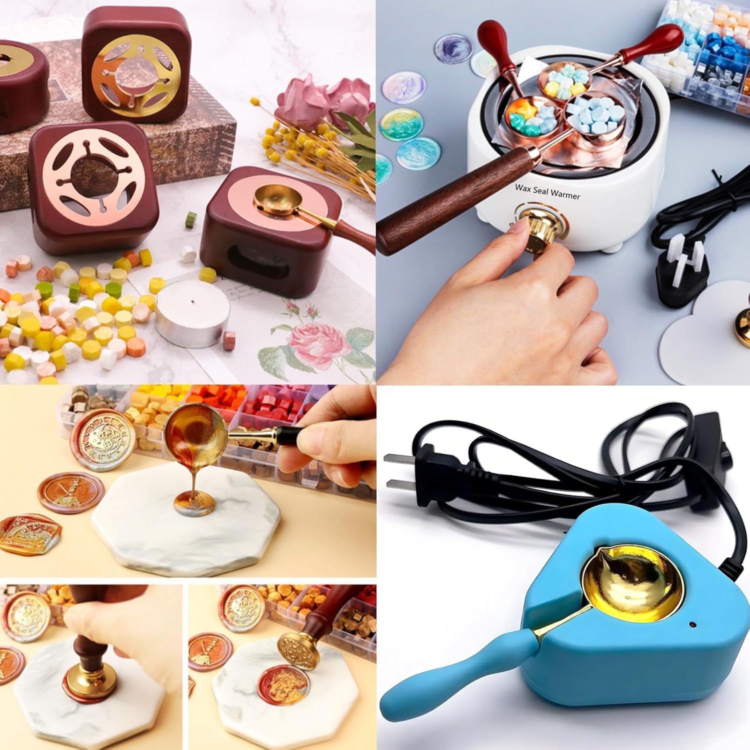 300Pcs Wax Seal Beads, Sealing Wax Beads,Octagon Wax Sealing Beads for Wax Seal Stamp, Cards, Wedding Invitations, Wine Packages, Gift Wrapping, Letter Sealing (Rose Gold) - Pearl White image number 2