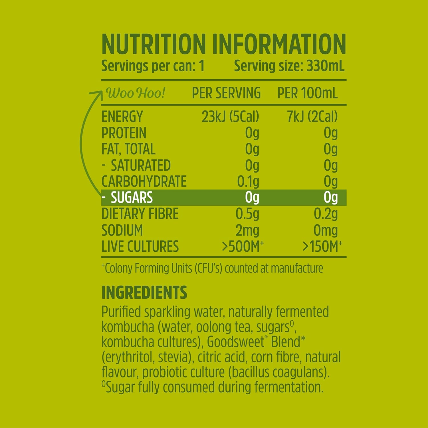 Nexba Kombucha &ndash; Apple, Pear & Ginger &ndash; All Natural Sugar Free &ndash; 24 X 330Ml Cans image number 3