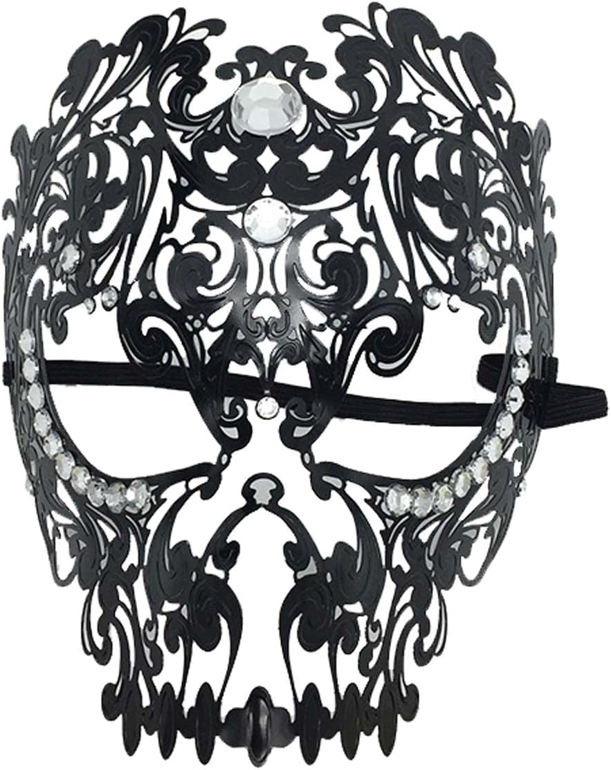 Sheliky Masquerade Mask Mardi Gras Costume Mask Christmas Cosplay Metal Party Mask
