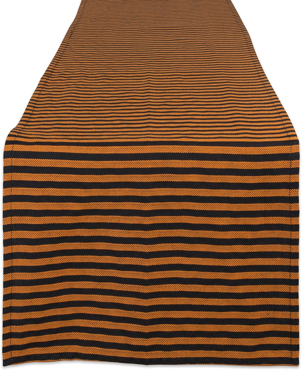 DII Halloween Party Tabletop Decor, Reusable & Machine Washable Cotton Fabric, Napkin Set, 20X20, Witchy Black & Orange Stripe, 6 Piece