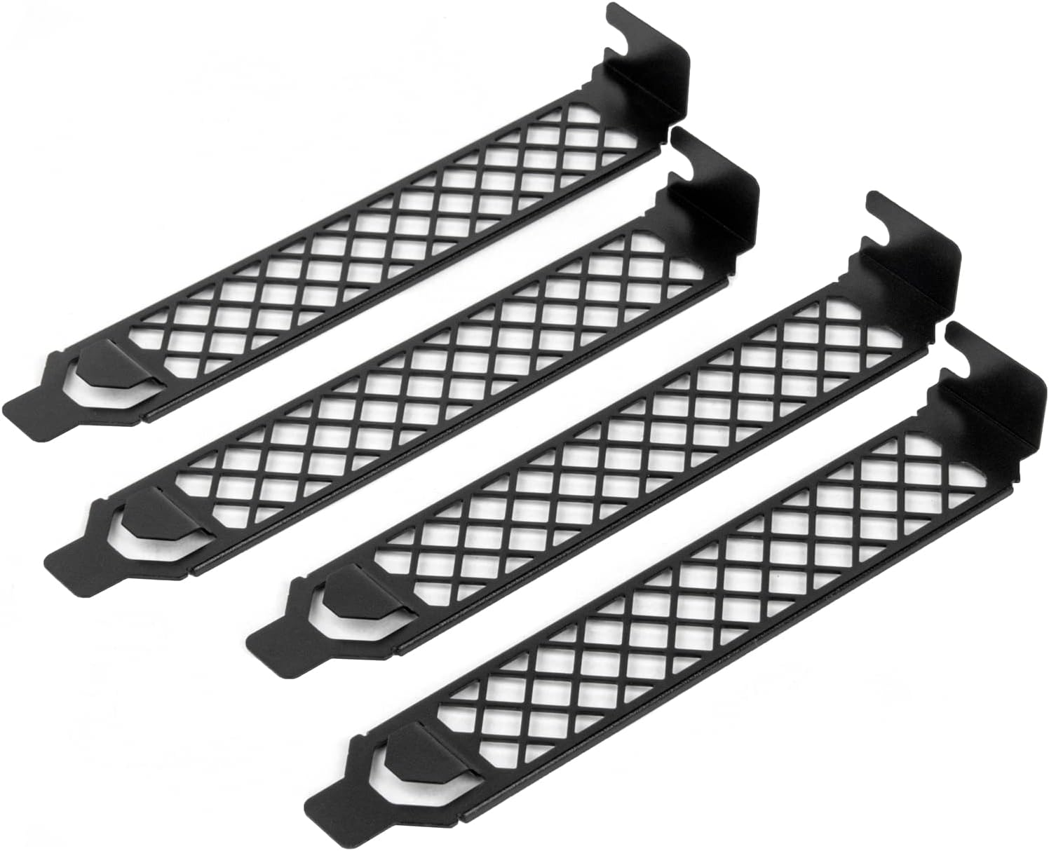 Silverstone Technology AEROSLOTS Gen2 4-Pack Vented Expansion Slot Covers, Black, SST-AEROSLOTS2B image number 1