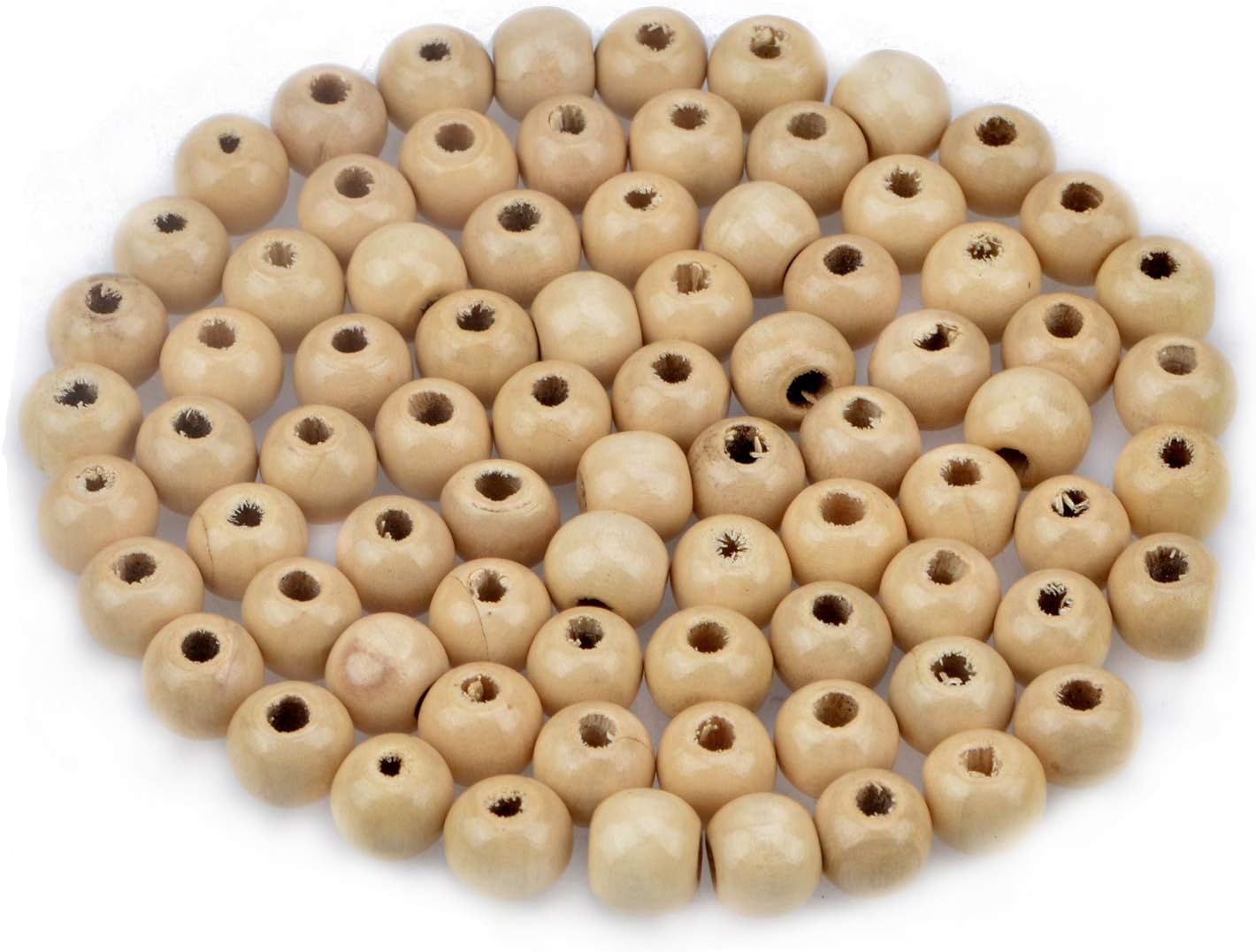 AD Beads Wood Spacer Loose Wooden Craft Beads (8X10Mm 200Pcs, Coffee)