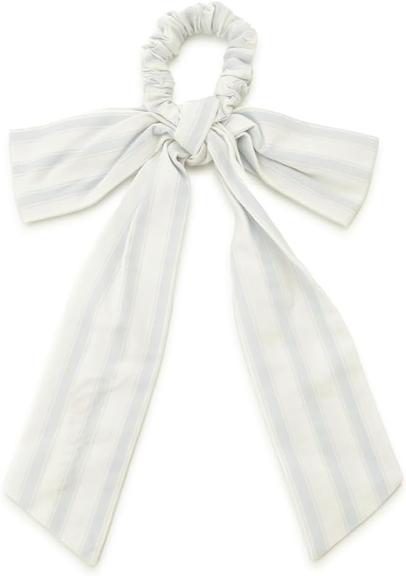 Gelato Pique PWGA252589BLUF Striped Ribbon Scrunchie, Blue, F image number 2
