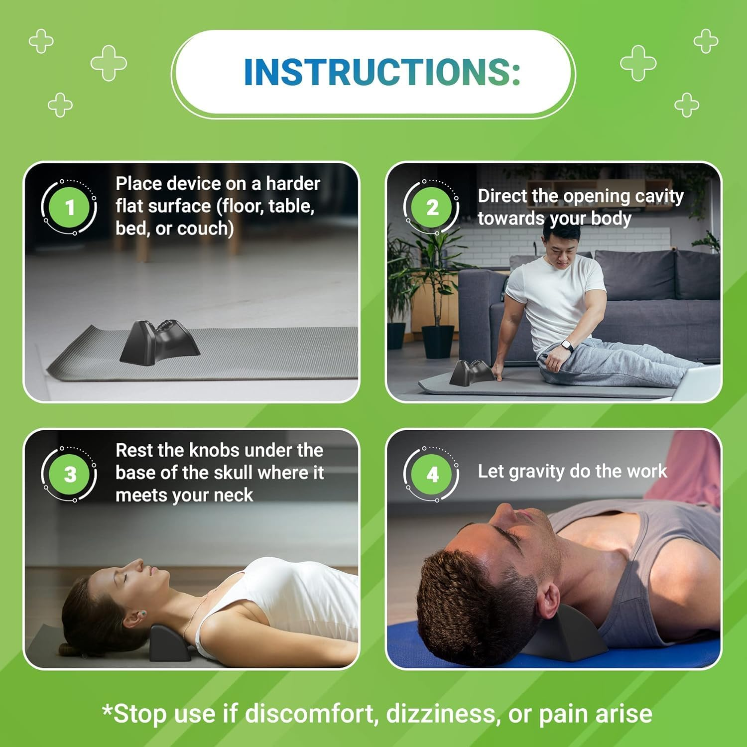 Purify Life Occipital Release Tool for Pivotal Therapy - Cervical Traction Neck Pillow - Lumbar Dysfunction, TMJ, Neck or Shoulder Pain Relief, Soft Tissue, Spinal Alignment, and Tension Headaches image number 2