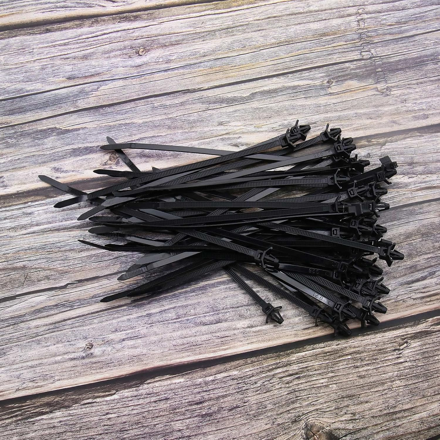 Emsea 100Pcs Push Mount Cable Ties Nylon Black 200X4.8Mm Fit Hole Diameter 4Mm-6Mm image number 4