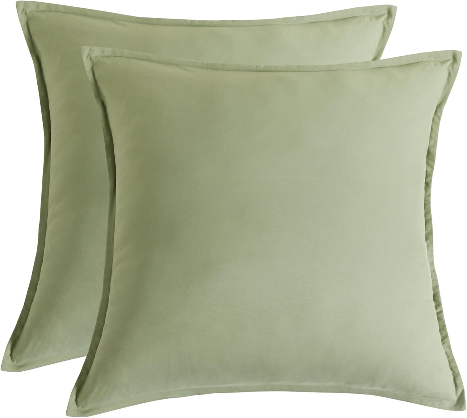 Twin Pack Vintage Washed Microfibre European Pillowcase (Terracotta, 65Cm X 65Cm)