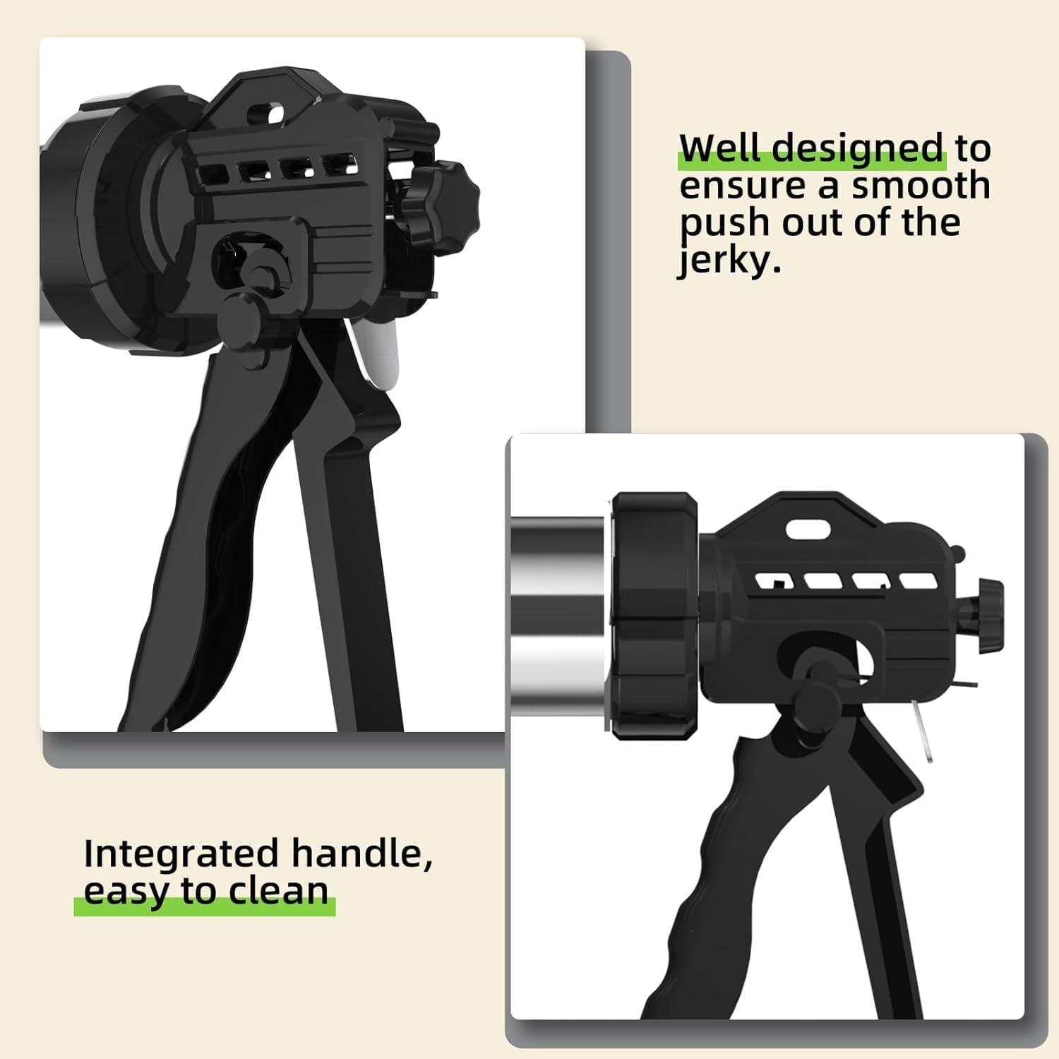 Professional Beef Jerky Gun Kits Stainless Steel Jerky Maker - Jerky Maker Jerky Cannon Meat Gun Stainless Steel Jerky Gun Large Capacity Jerky Making Kit image number 3