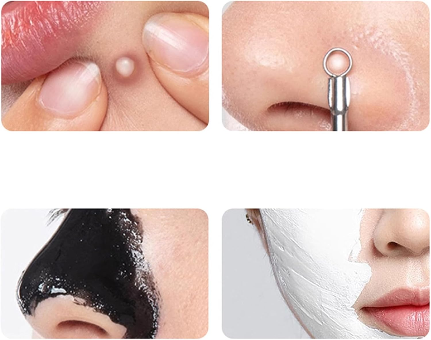 Face Scraper Tool,Pimple Scraper Tool | Facial Whitehead Remover Spatula for Chin Cheek in Morning Night Home Travel Spa Shower Women Men - Purple image number 4