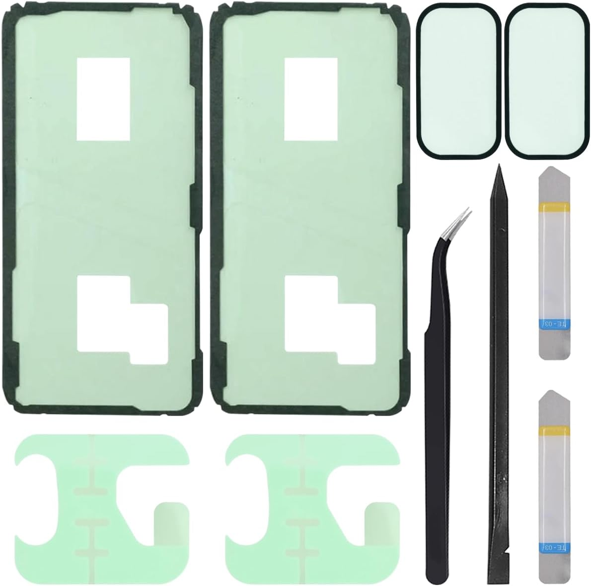 ZHUROUPU Back Battery Door Cover Adhesive Tape for Samsung Galaxy S23 Ultra 5G SM-S918B, Battery Cover Waterproof Film Adhesive for Samsung Galaxy S23 Ultra SM-S918U S918W S918E (2 PCS) with Tools