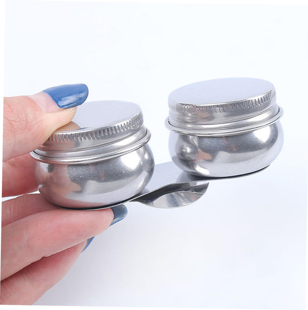 Bestonzon Stainless Steel Oil Painting Palette Cups Leak-Proof Lids, Paint Brush Cleaner Rinse Cups for Artists and Students, 6Cm Oil Paint Jar for Painting Supplies and Brush Washing image number 2
