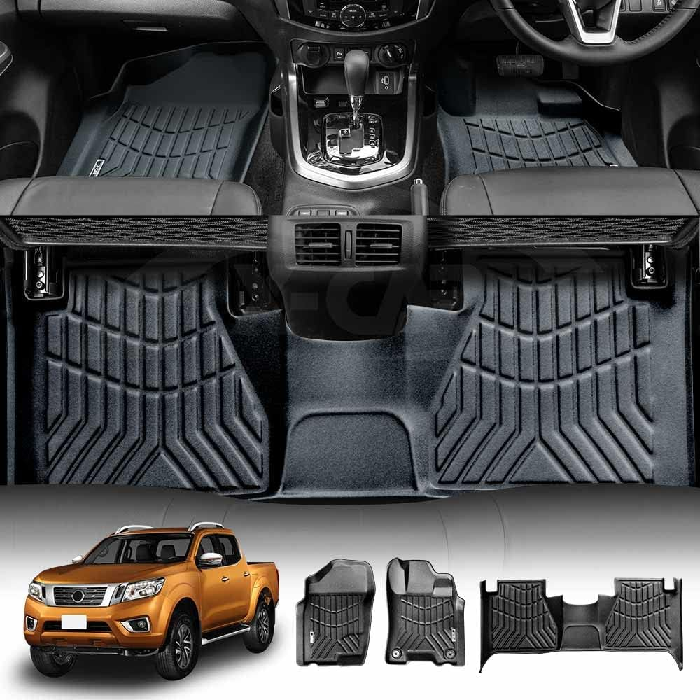 X-CAR 3D Floor Mats for Nissan Navara NP300 D23 2015-2025 Customized Heavy Duty TPE All Weather Car Liners Accessories image number 2