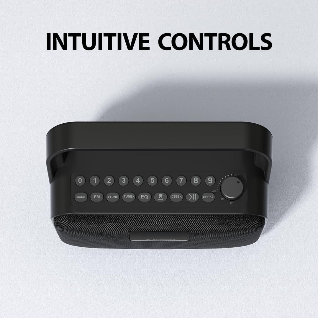 Avantree Powerbyte - Portable Digital FM Radio with Powerful 30W Stereo Bluetooth Speakers & SD Card Player, 20Hr Rechargeable Playtime, Extended Range, Wireless Loud Outdoor Speaker & U Disk Player image number 1