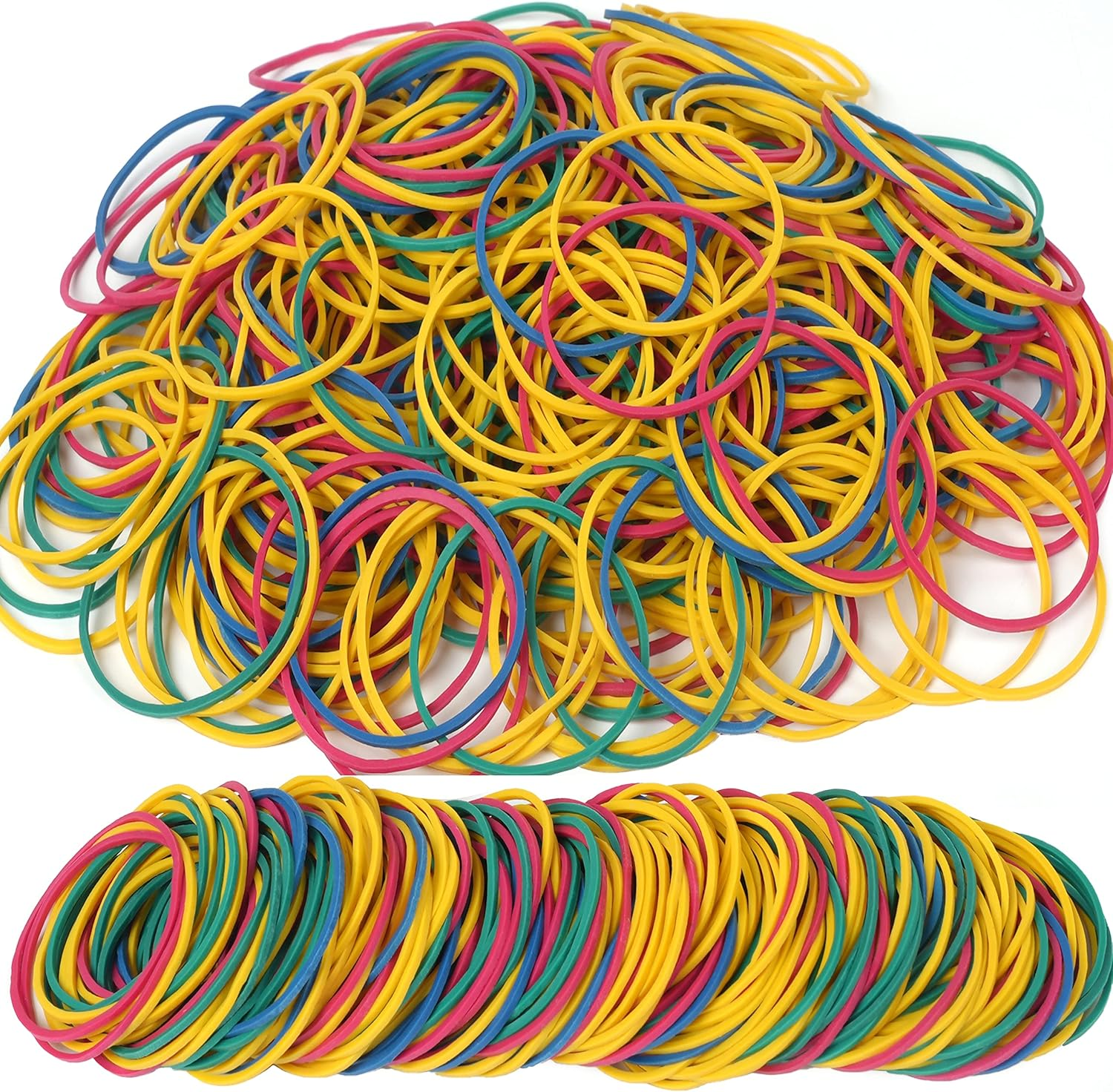 Rubber Bands Size#16 Mixed Color Elastic Rubber Band 550Pcs 200Grams Office Supplies File Folders Litter Box image number 2