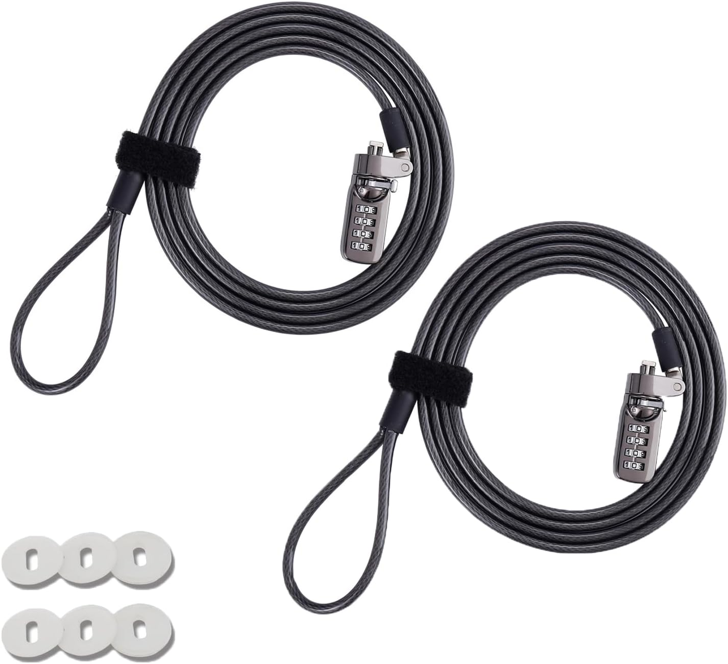 Maizoon Combination Laptop Security Lock with 4 Digit Resettable Code Combo 1.9M/74.8Inches Wirerope for PC Monitors Projector Docks and Other Devices Military 2 Pack image number 2