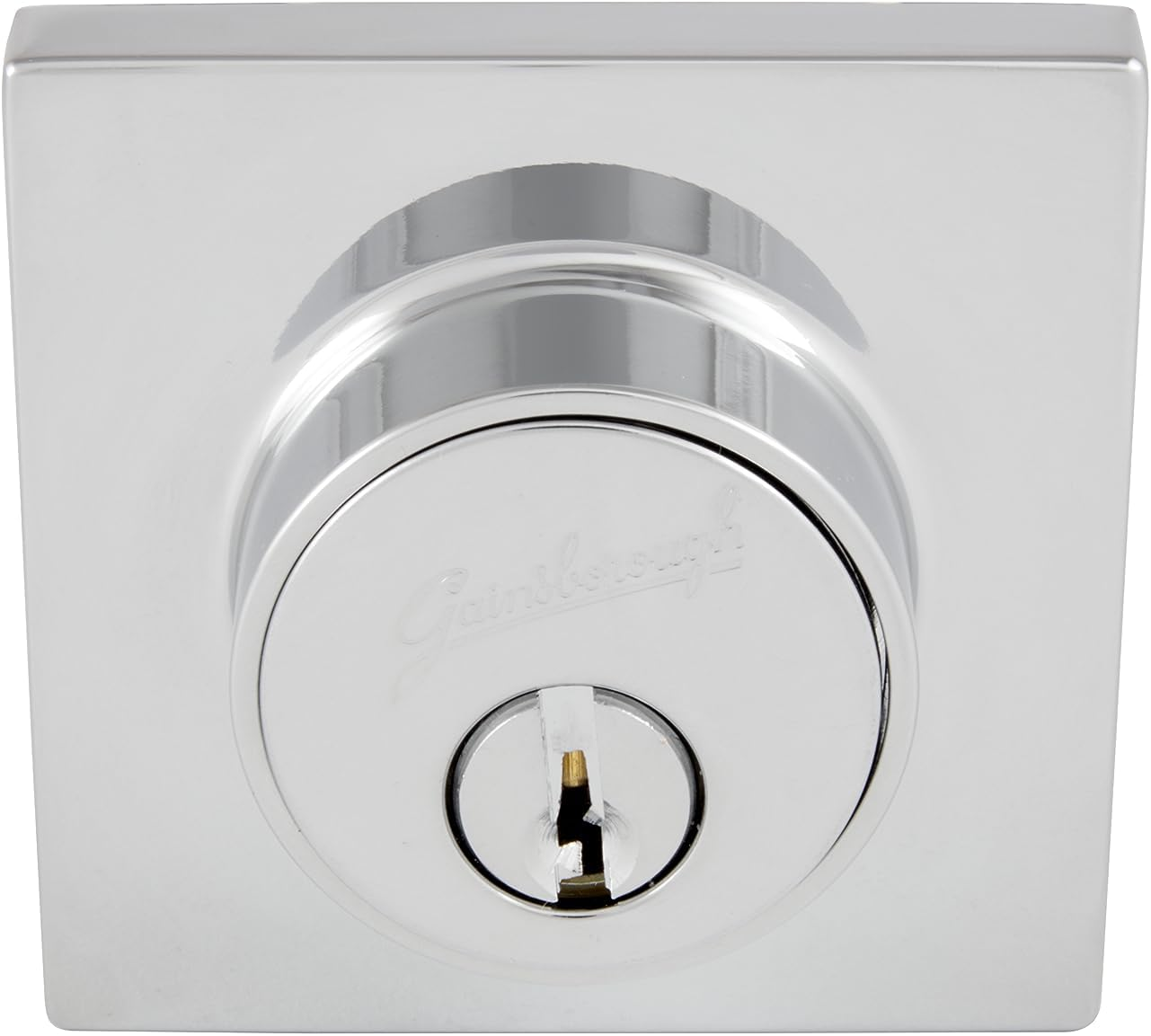 Gainsborough Tradepro Dani Square Single Cylinder Deadbolt Lock, Bright Chrome image number 1
