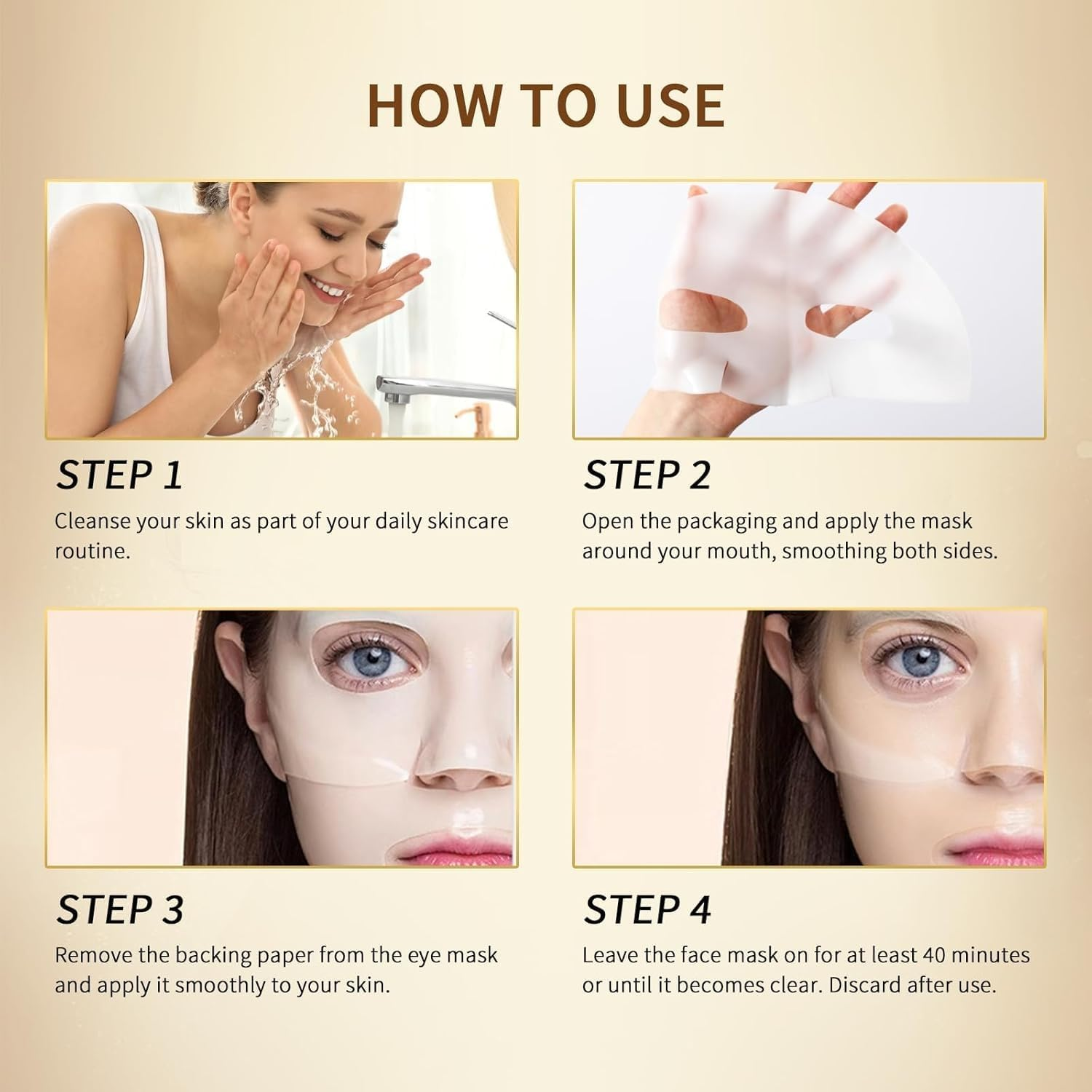 Grozy Bio Deep Overnight Face Mask &ndash; Hydrating & Firming Korean Skincare Treatment for Glass Skin, Anti-Aging Sheet Mask for All Skin Types, 5 Pack image number 6