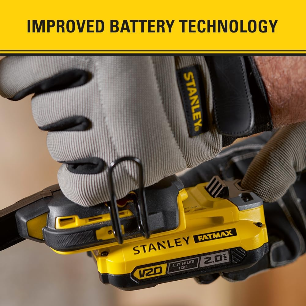 STANLEY FATMAX V20 | 18V 16‑Gauge Finish Nailer - Tool‑Free Depth Adjust for DIY Trim & Moulding, Nailer Only