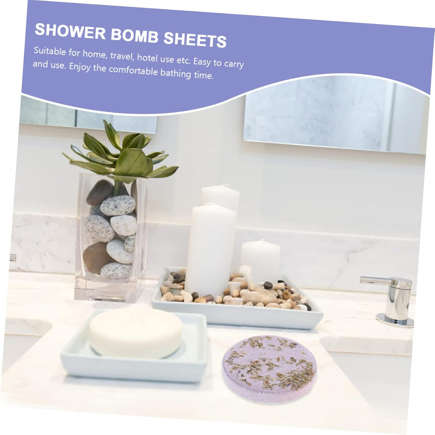 SOESFOUFU 6Pcs Aromatherapy Steam Flakes Shower Steamer Bath Tablets Fresh Scent Bath Women Bathroom Accessories image number 1