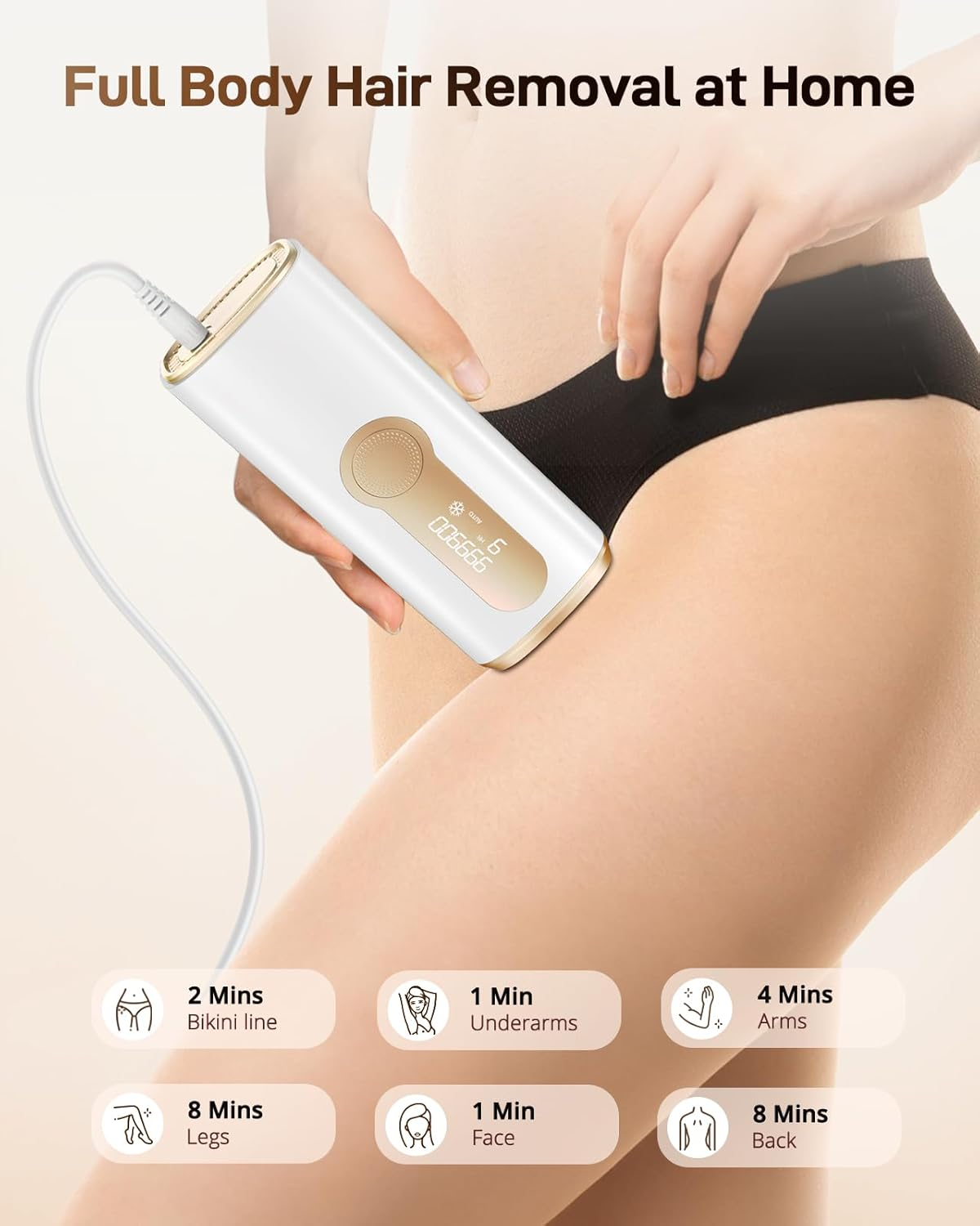 AMOTAOS IPL Hair Removal for Women and Men with Cooling, 3-In-1 Laser Hair Removal Device At-Home Permanent Upgrade 999900 Flashes 9 Levels Epilators for Face Armpits Arms Bikini Line Legs Whole Body image number 1